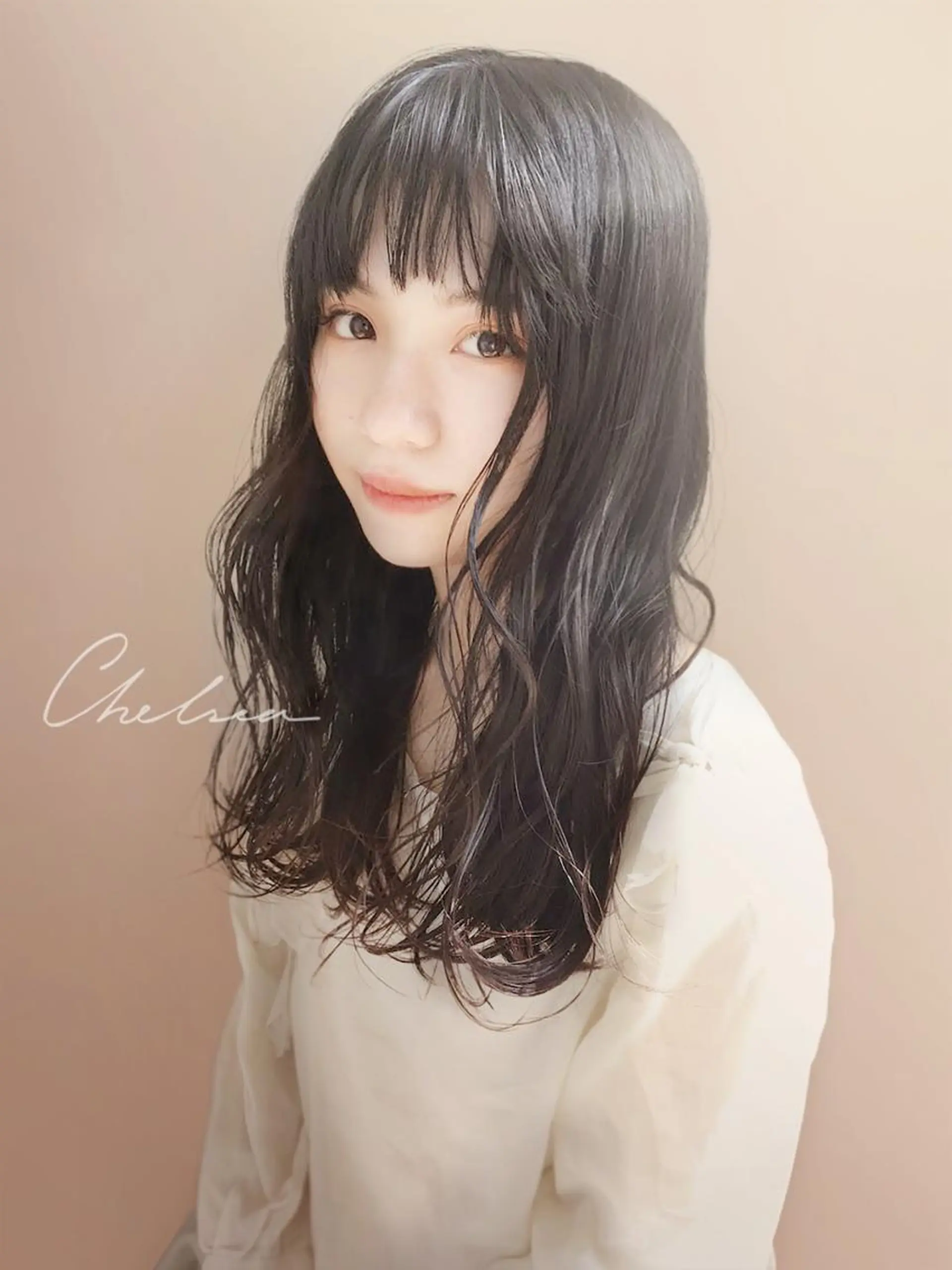 セミロング 髪質改善チェルシー 表参道💎縮毛矯正のヘアスタイル
