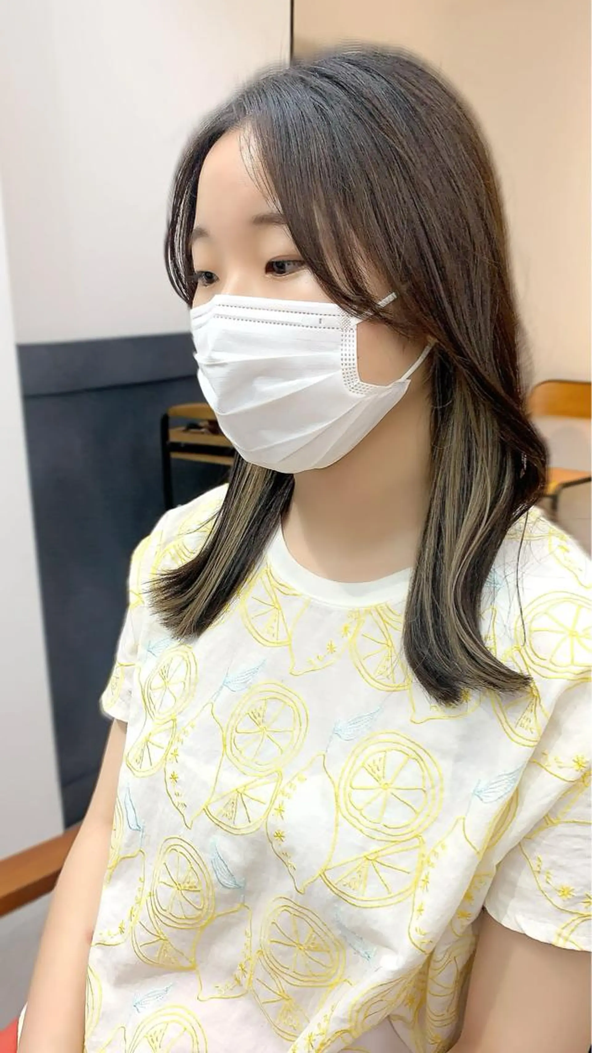 セミロング カラー パーマ ヘアアレンジ メンズ キッズ ネイル マツエク・マツパ アイブロウ カット ヘアカラー レイヤーカット 🌿透け感カラーのヘアスタイル