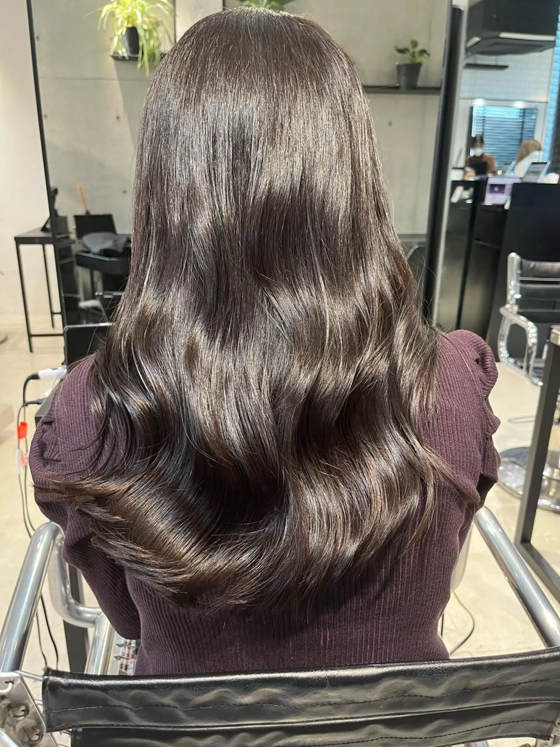 ミディアム カラー パーマ カット ヘアカラー トリートメント ヘッドスパ 透明感/オリーブ/ グレージュ/YUKAのヘアスタイル