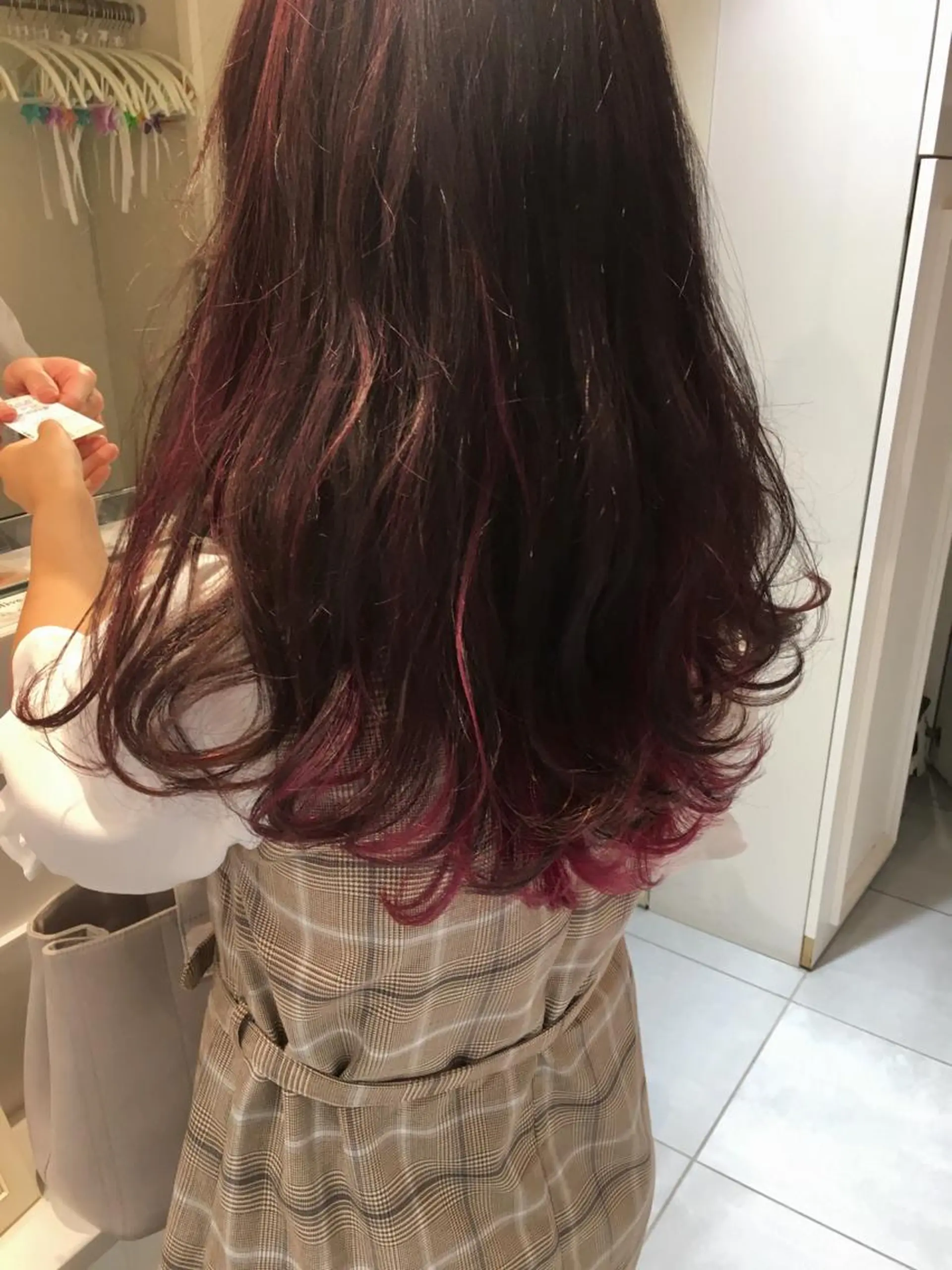 ロング カラー ヘアアレンジ ハイライトカラー インナーカラー ハイライト fukuyasu rikaのネイルデザイン
