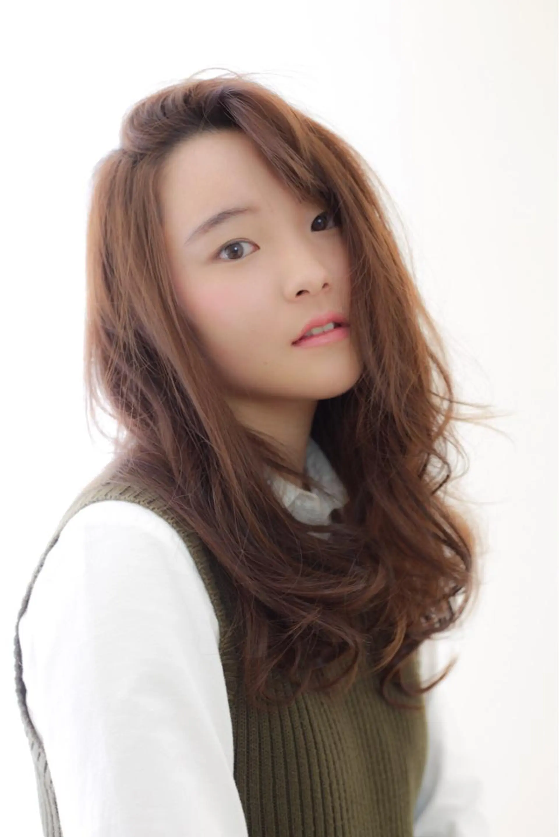 セミロング ロング カラー タジマ ヤスヒサのヘアスタイル