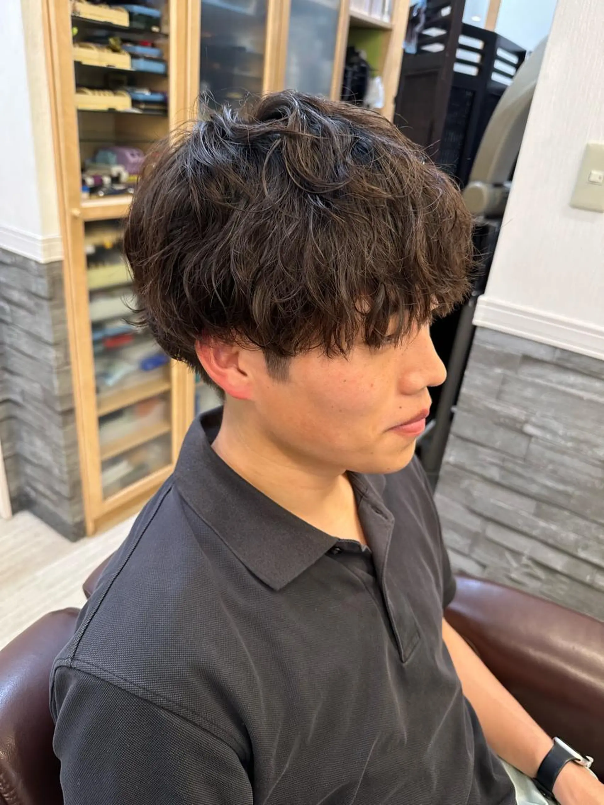 パーマ 仲川 遼のヘアスタイル