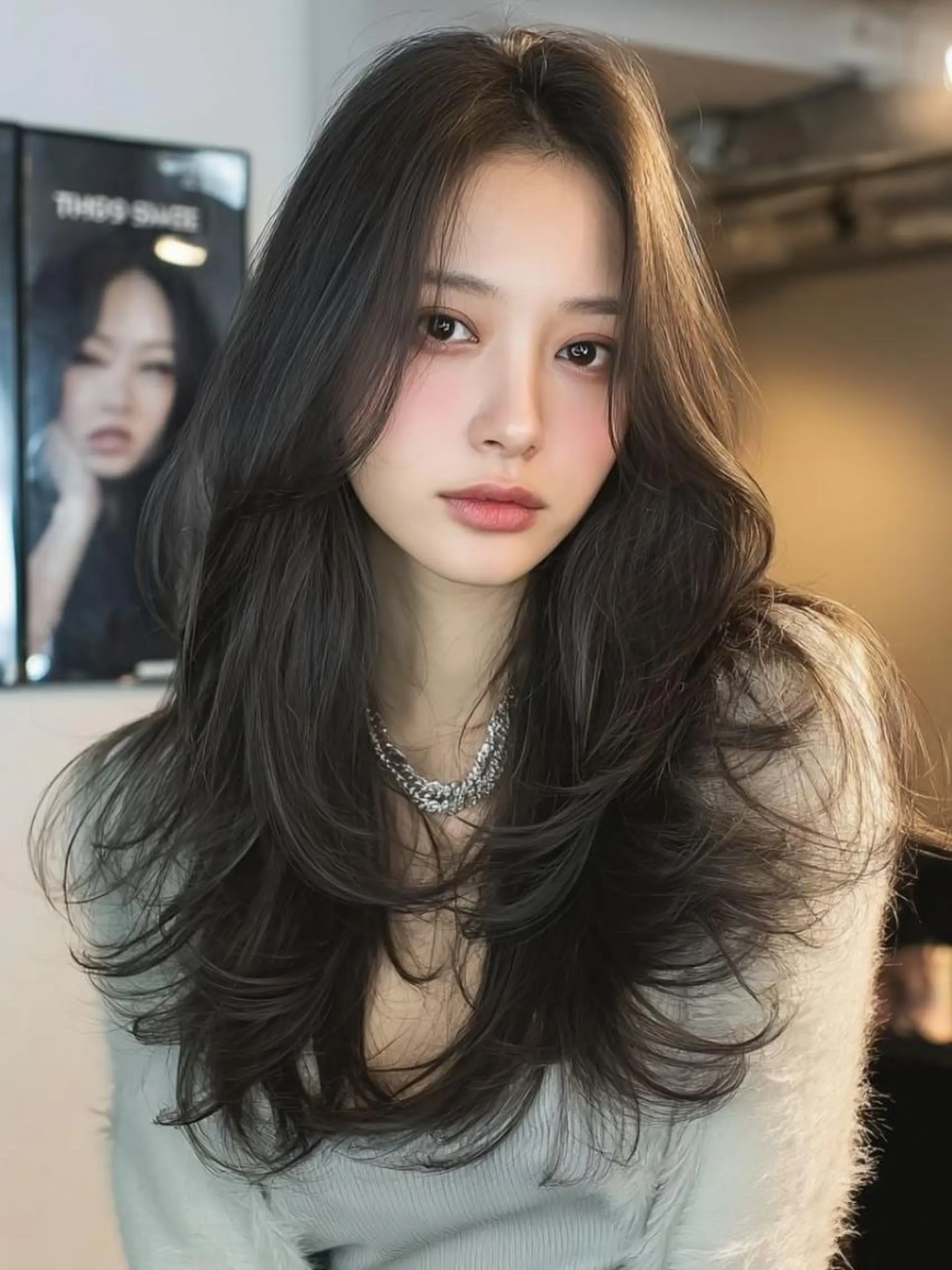 ロング カラー カット ヘアカラー トリートメント 🪡韓国レイヤー /髪質改善/菊池🪡のヘアスタイル