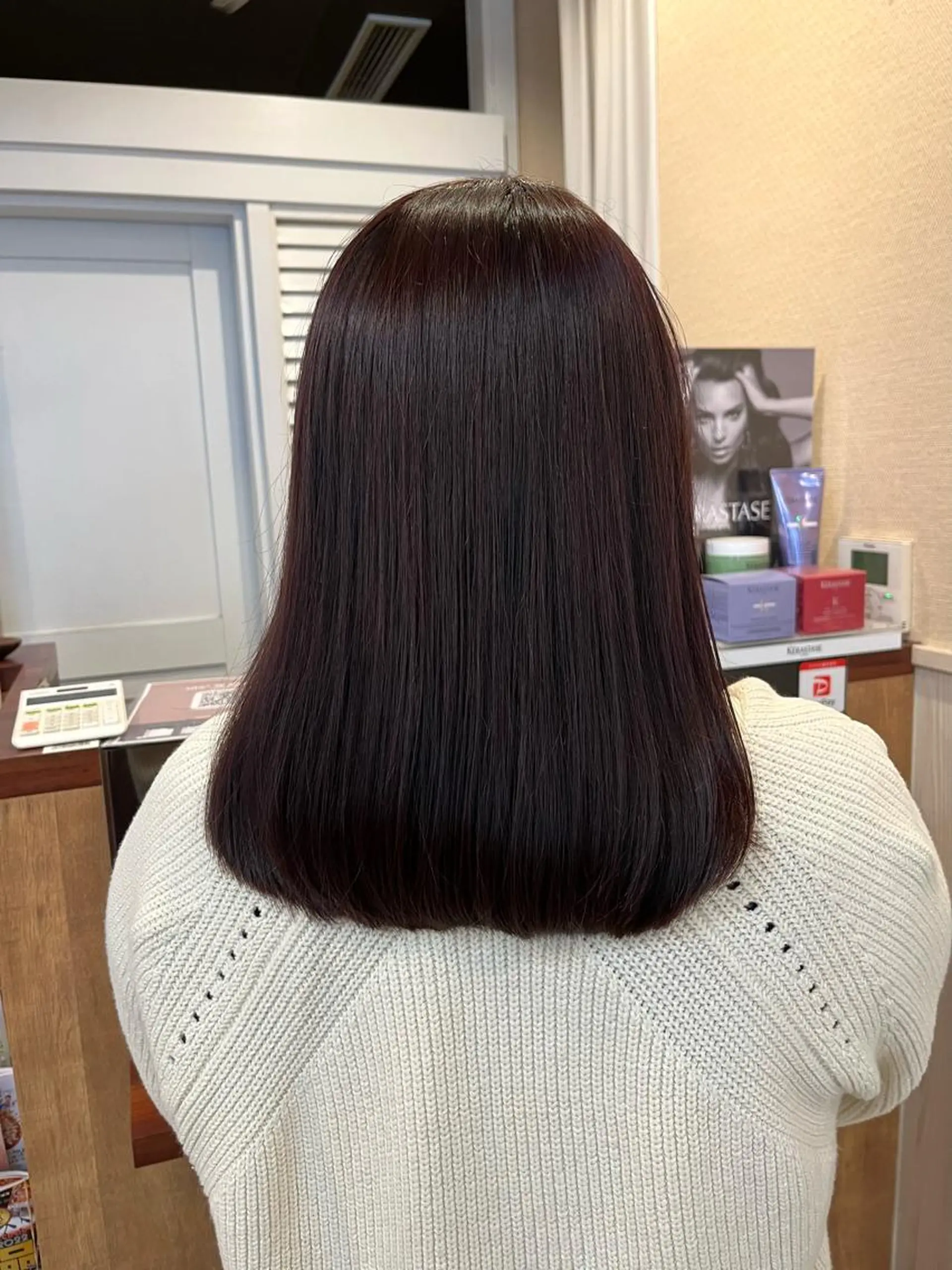 ミディアム カラー ブラウンカラー ピンクカラー ピンクブラウン カット ヘアカラー yuri🌼 NUMBER 天王寺のヘアスタイル