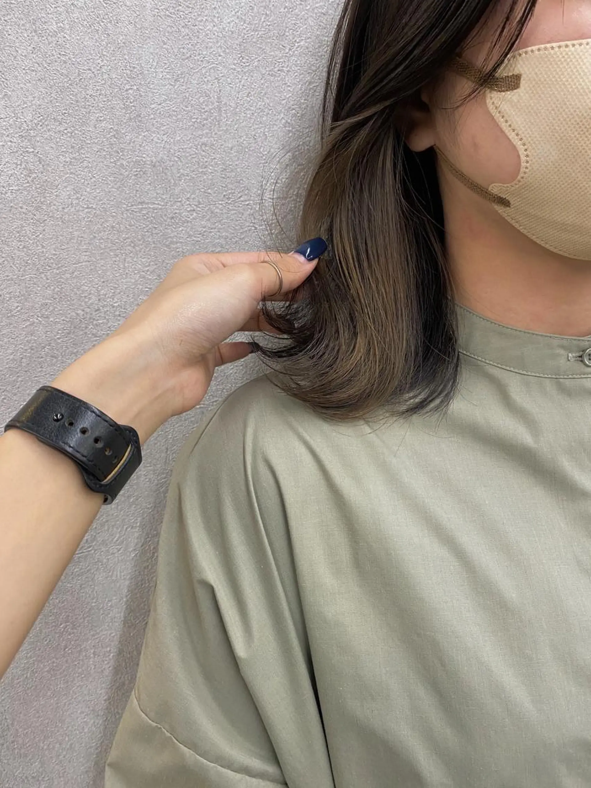 ミディアム カラー ヘアアレンジ インナーカラー カット ヘアカラー トリートメント Kawaguchi Arisaのヘアスタイル