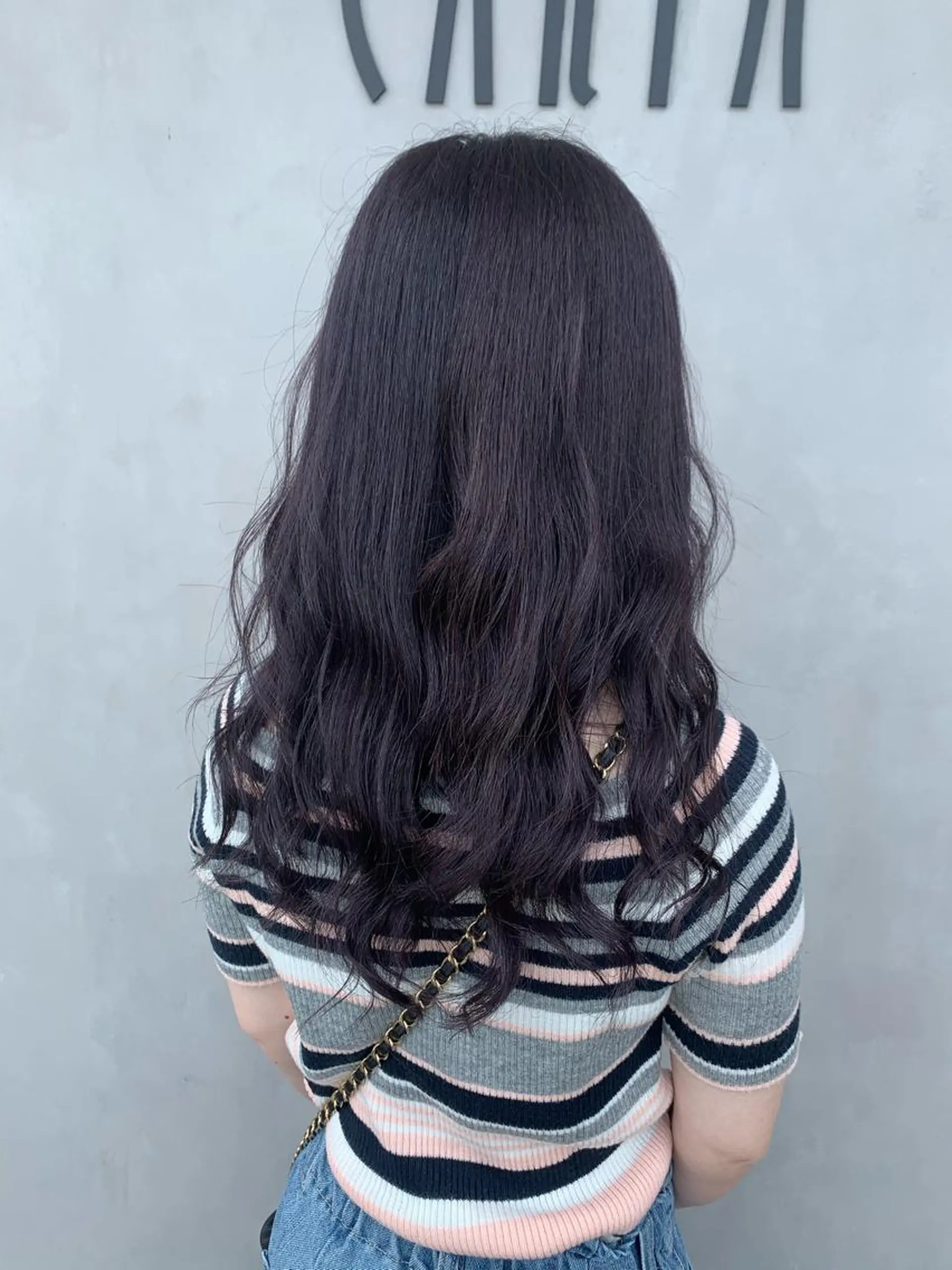 ロング カラー ブリーチ ブリーチなしカラー パープルカラー 名古屋／デザイン／ ブリーチ/松井亮磨のヘアスタイル