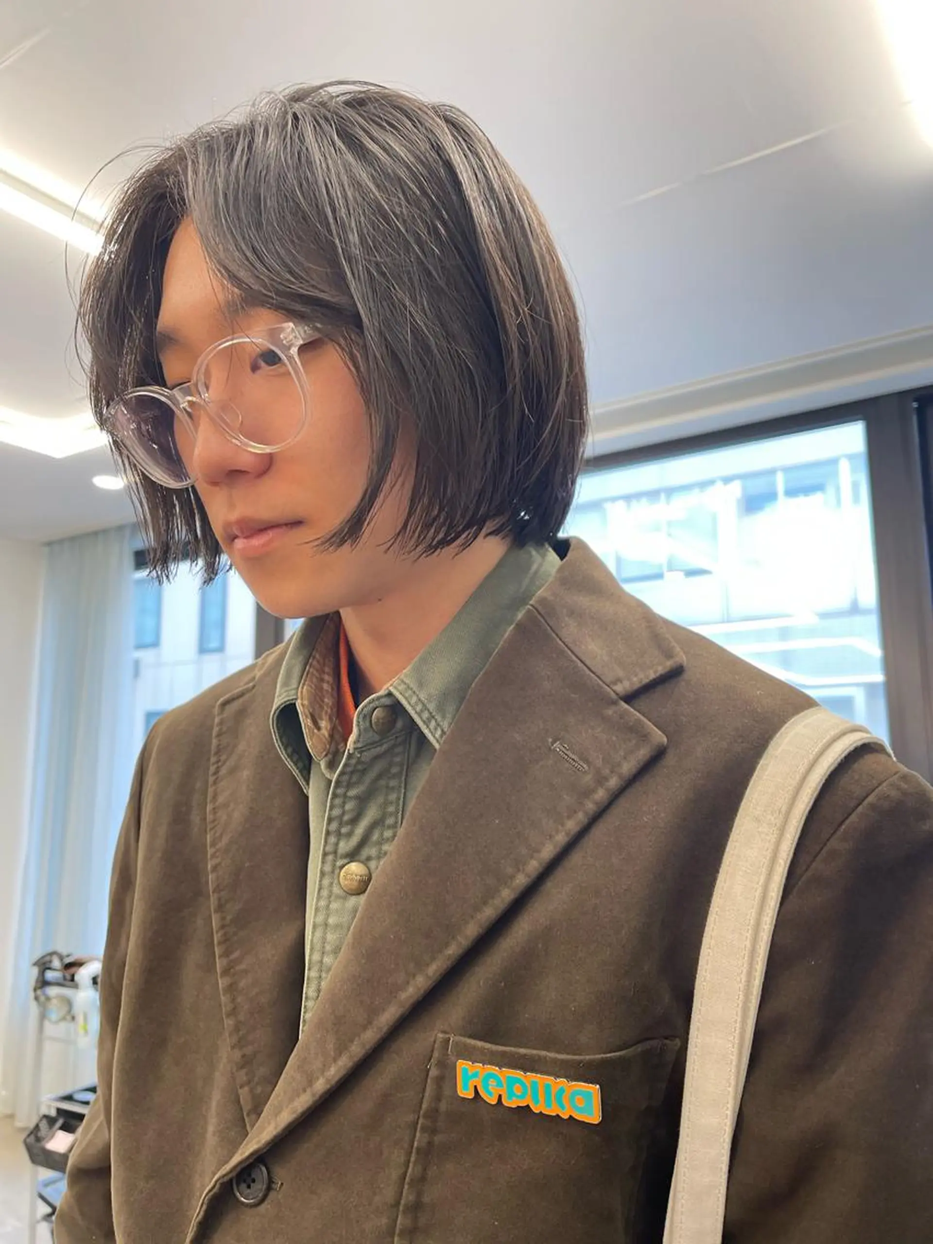 メンズ カット トリートメント 💓パーマ，💗 レイヤーカットのヘアスタイル