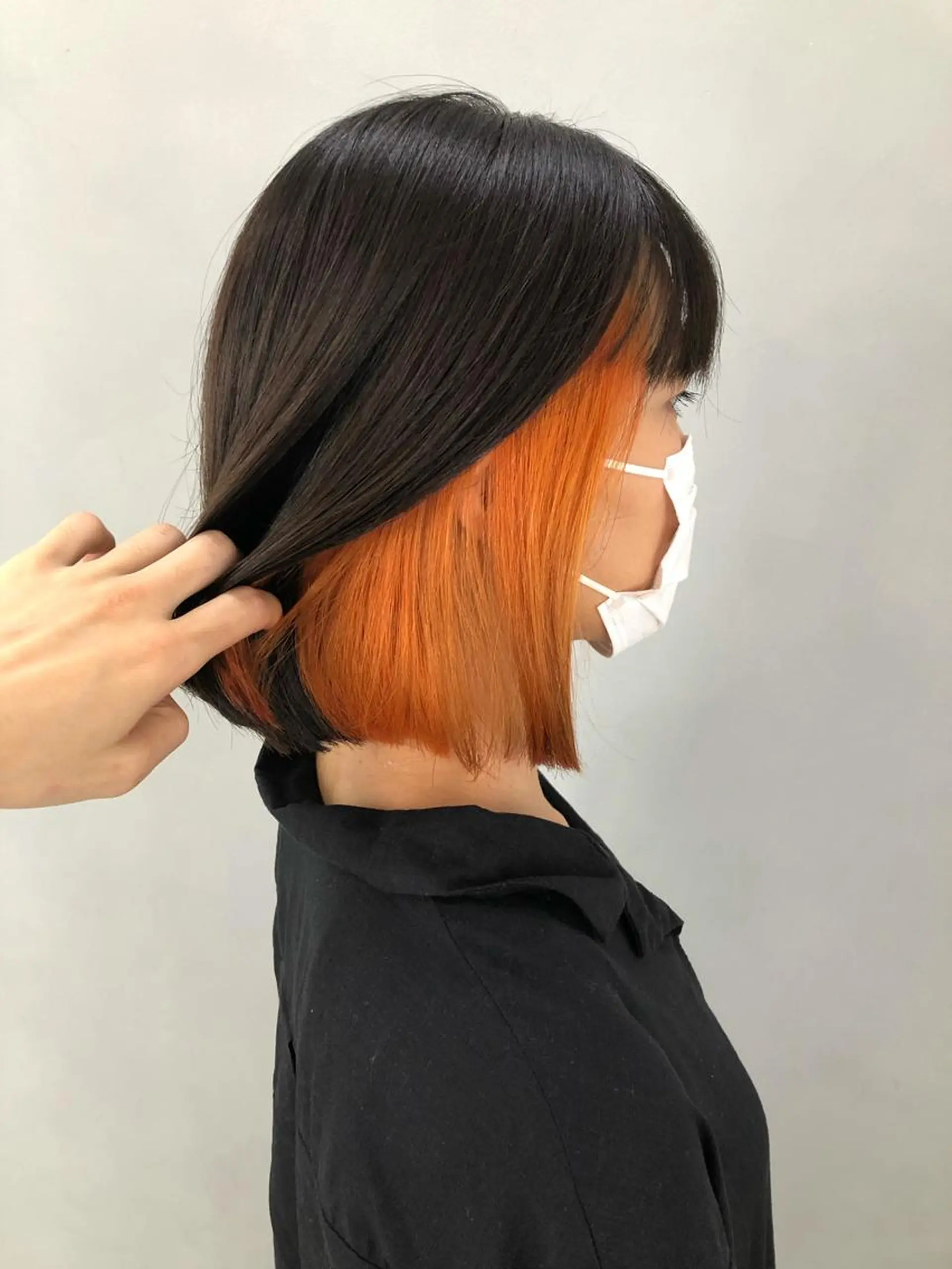 ショート カラー パーマ ヘアアレンジ メンズ キッズ ネイル マツエク・マツパ オレンジ カラーマツエク オレンジ 🧸ハイトーン🧸 ゆっきー🧸のヘアスタイル