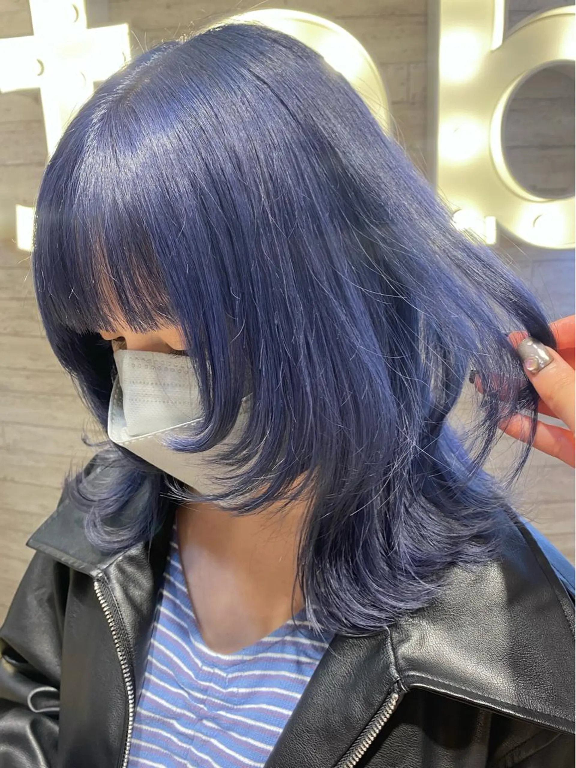 カラー ネイビーカラー 中村 彩夏のヘアスタイル