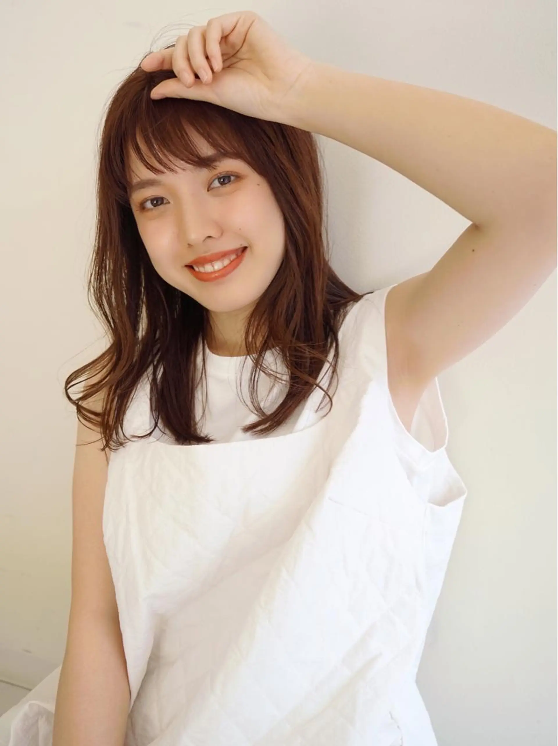 セミロング カラー カット ヘアカラー トリートメント 花井 啓好のヘアスタイル