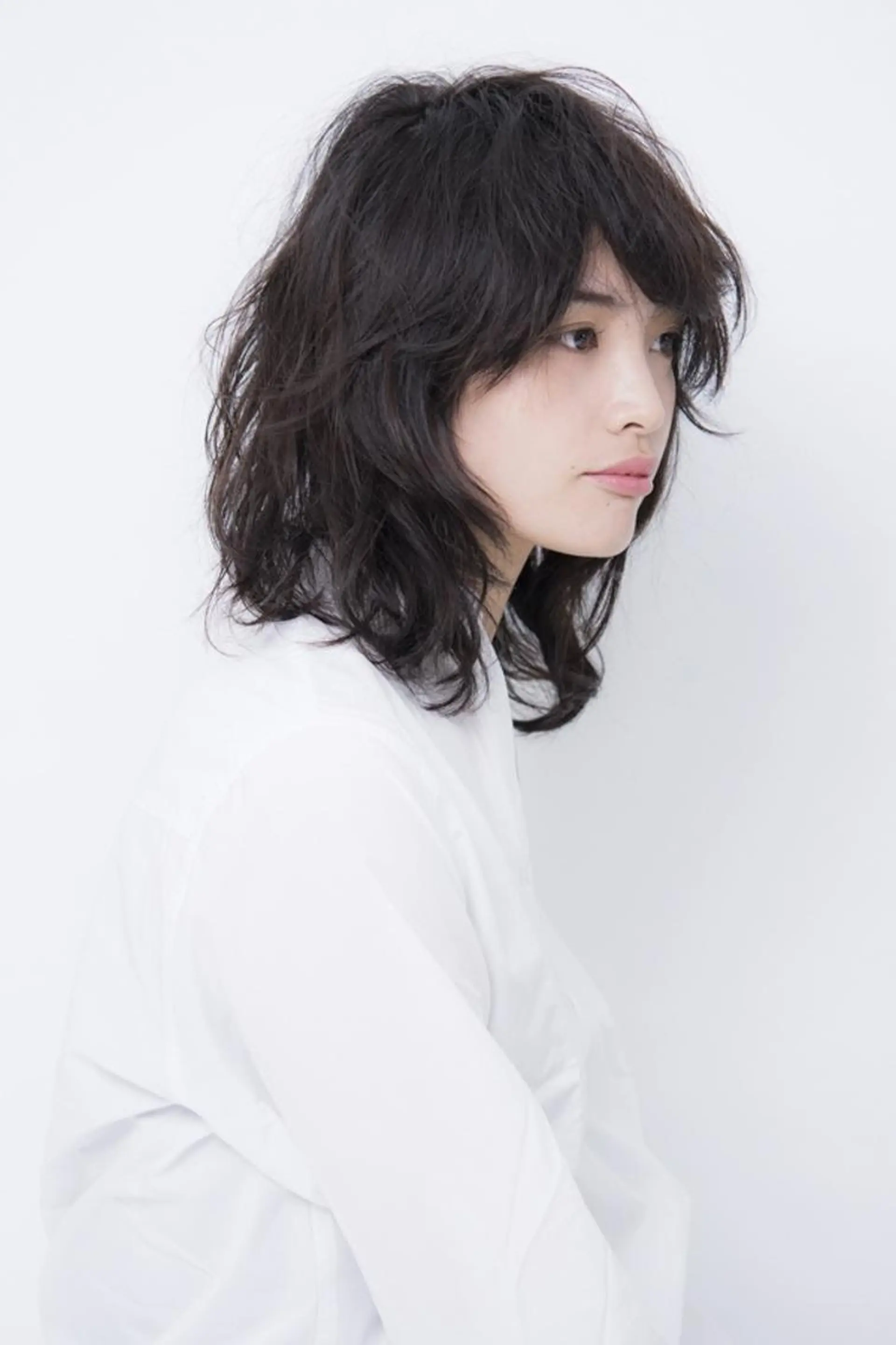 ミディアム パーマ 橋口 晃典のヘアスタイル