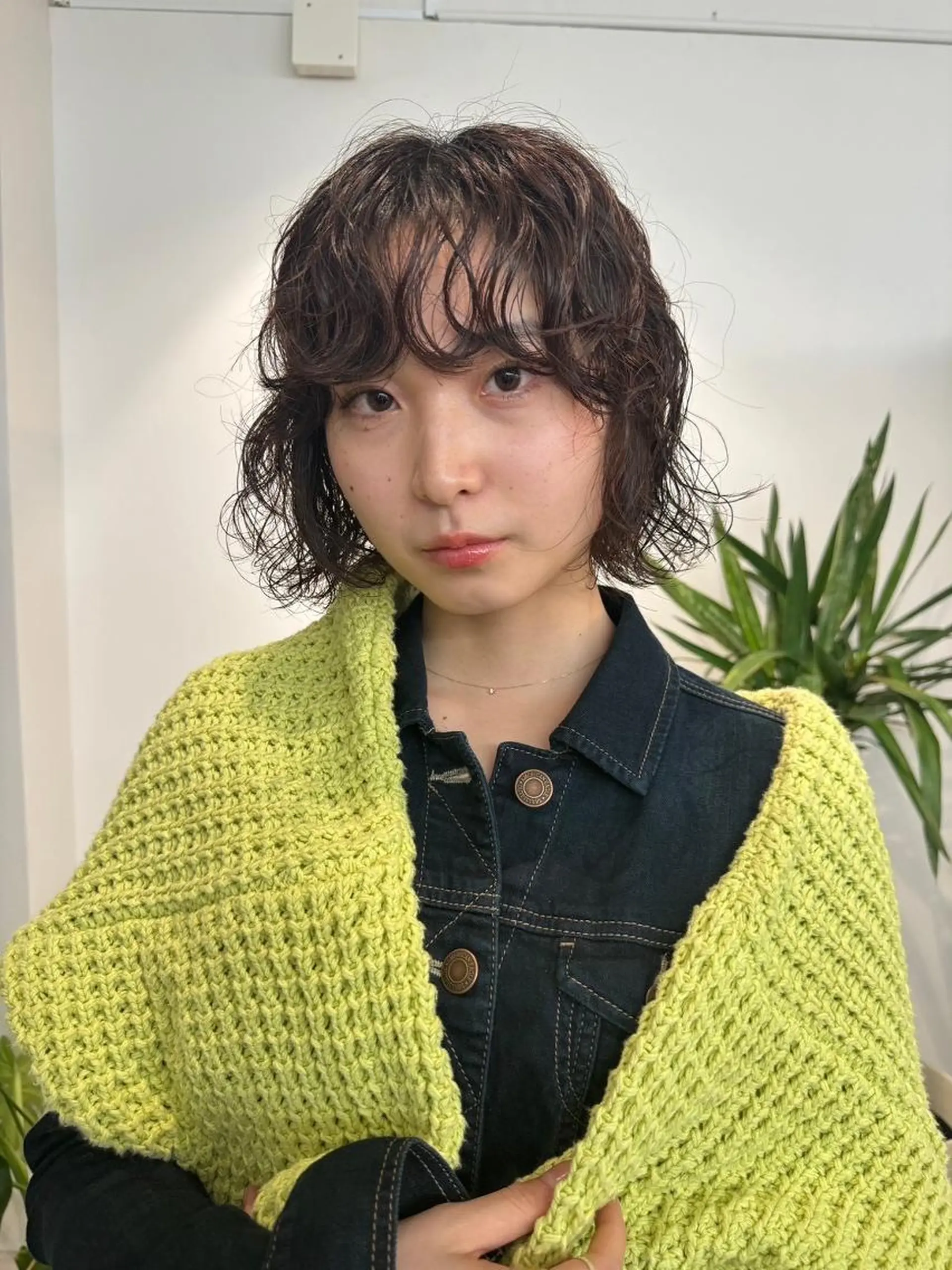 ミディアム カラー ショートボブ ミディアムパーマ アディクシーカラー ブリーチ ケアブリーチ カット ヘアカラー CEINE OURのヘアスタイル