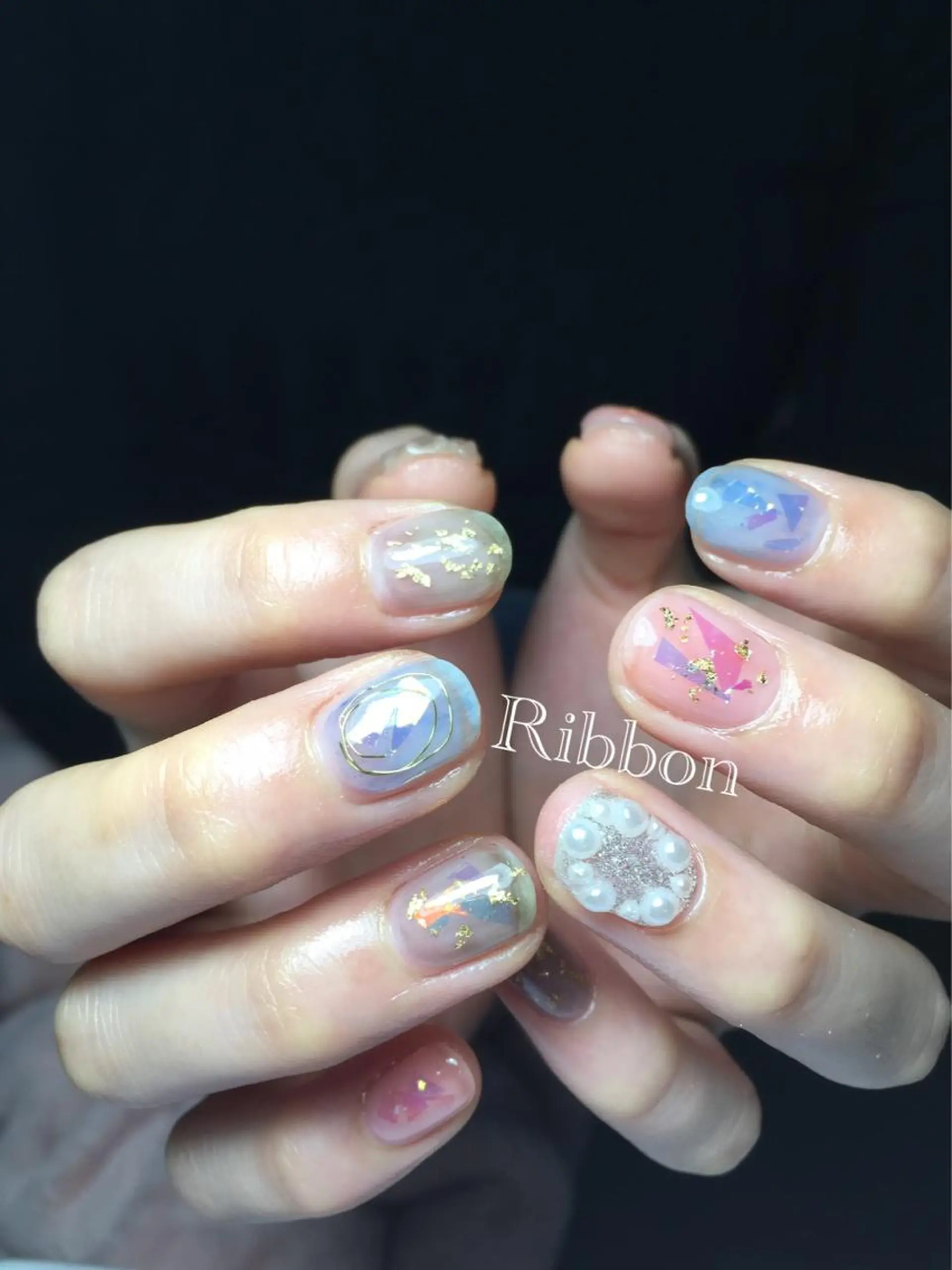 ネイル ハンドネイル トップネイリスト Ribbon立川店のネイルデザイン