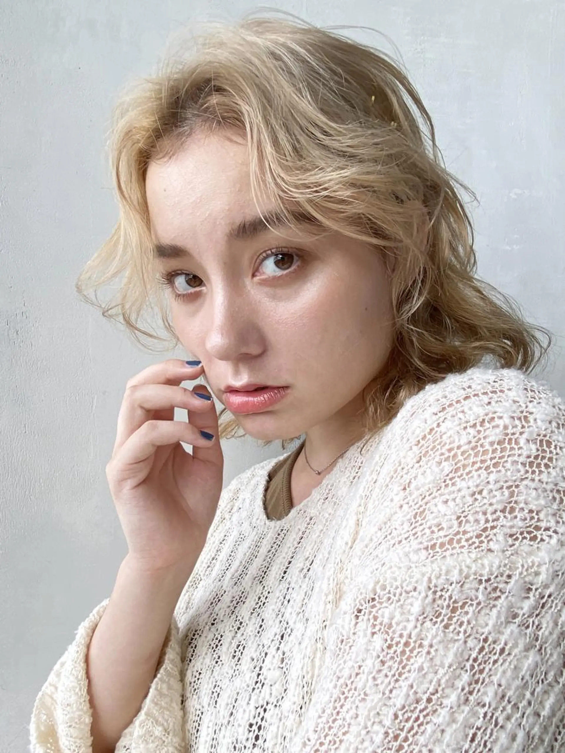 ミディアム カラー パーマ ヘアアレンジ ハイトーンカラー ボブ ITbyALBUM 浦和店のヘアスタイル