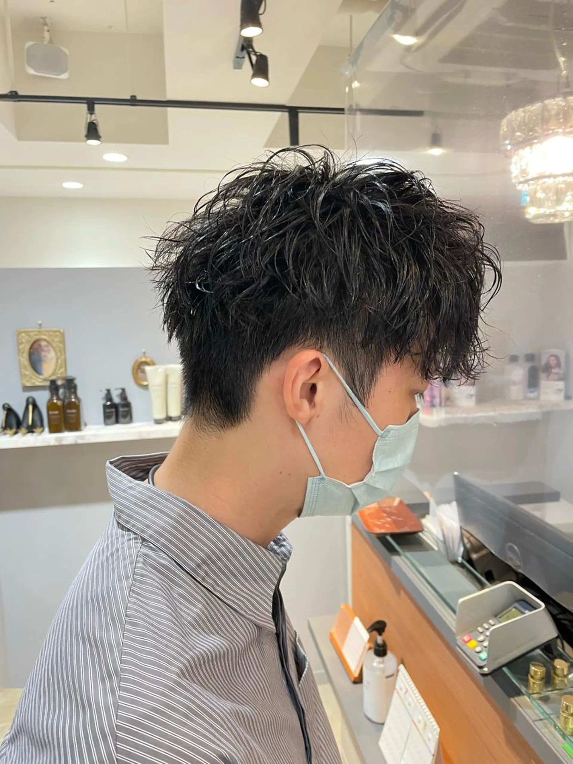 ショート パーマ ハイライト 韓国風ヘア ショートヘア スパイラルパーマ 新宿御苑前/新宿 Ryuseiのヘアスタイル