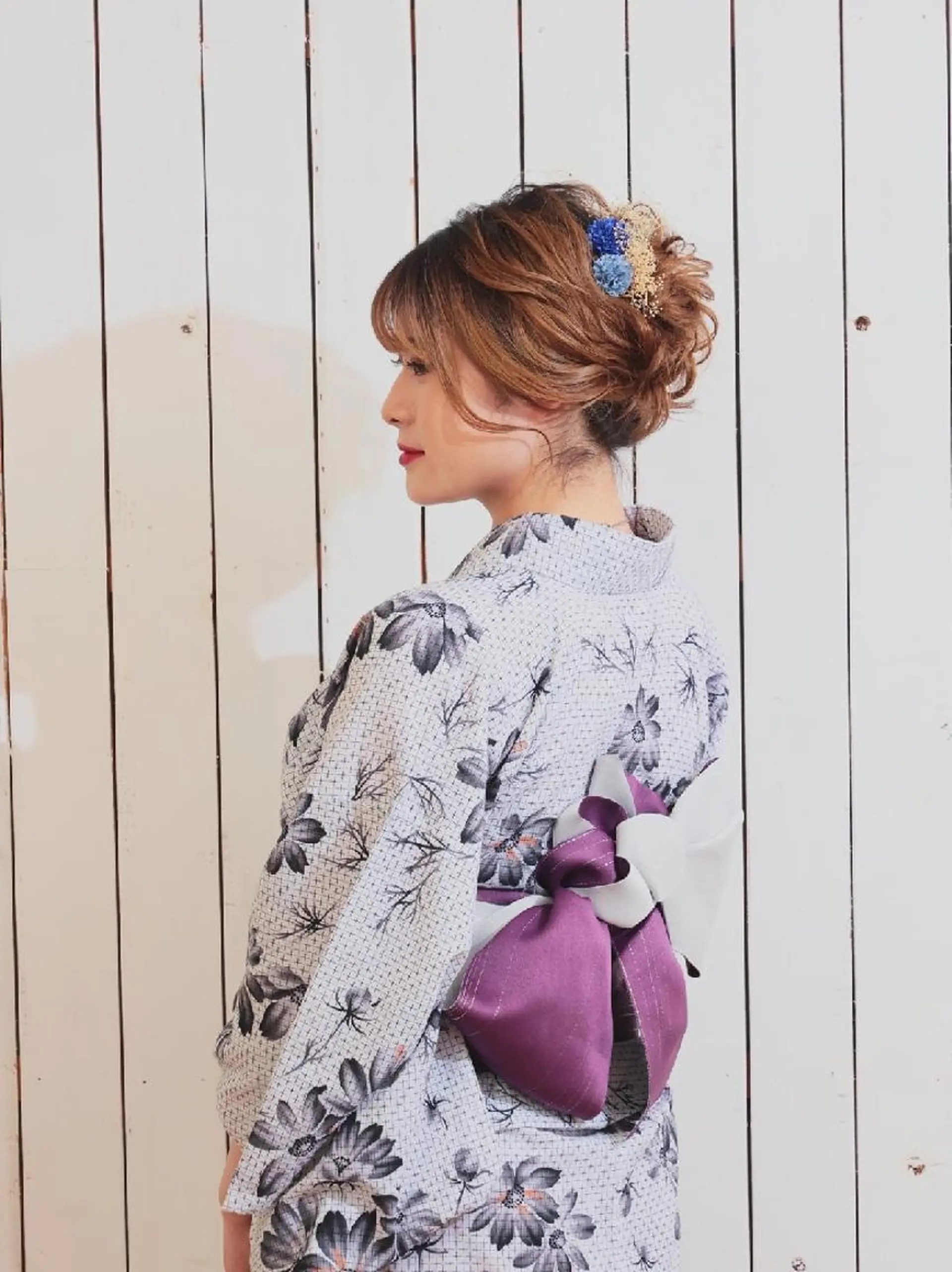 ミディアム ヘアアレンジ 結婚式・ブライダル 浴衣 ヘアセット Rarely  beautyのヘアスタイル