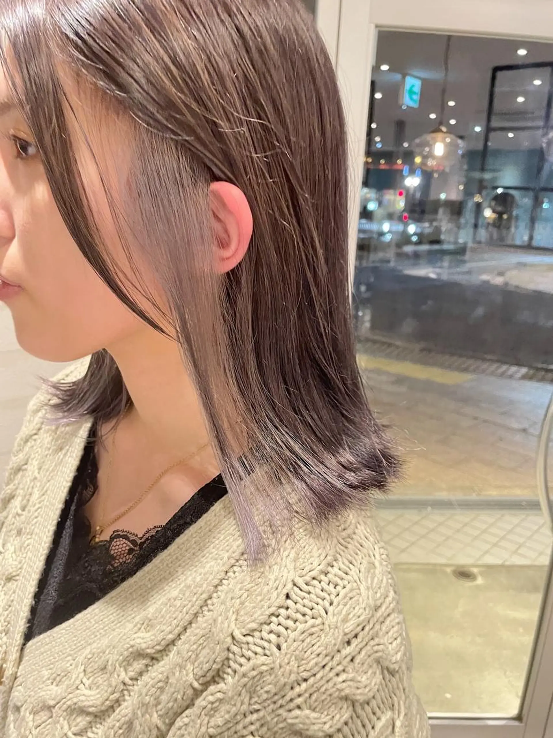 ミディアム カラー ケアブリーチ /髪質 改善/古橋圭史郎のヘアスタイル