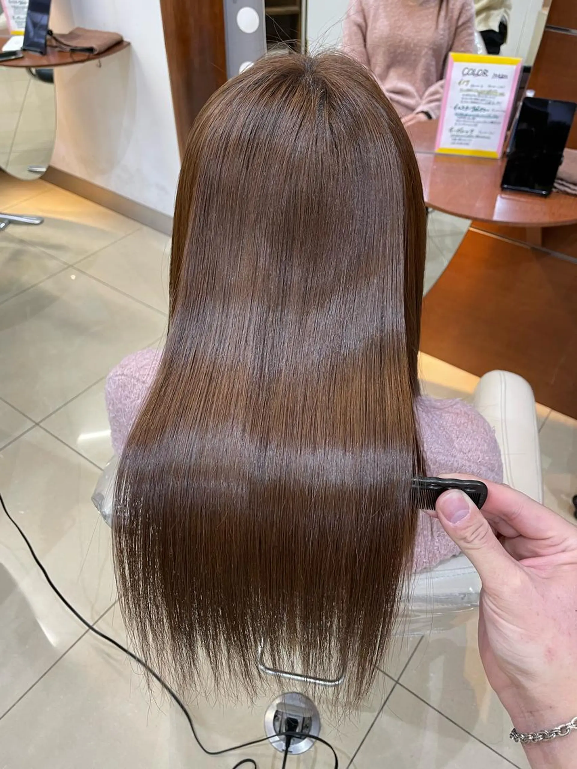 ロング カラー パーマ 縮毛矯正/髪質改善 /韓国風　山川春輝のヘアスタイル