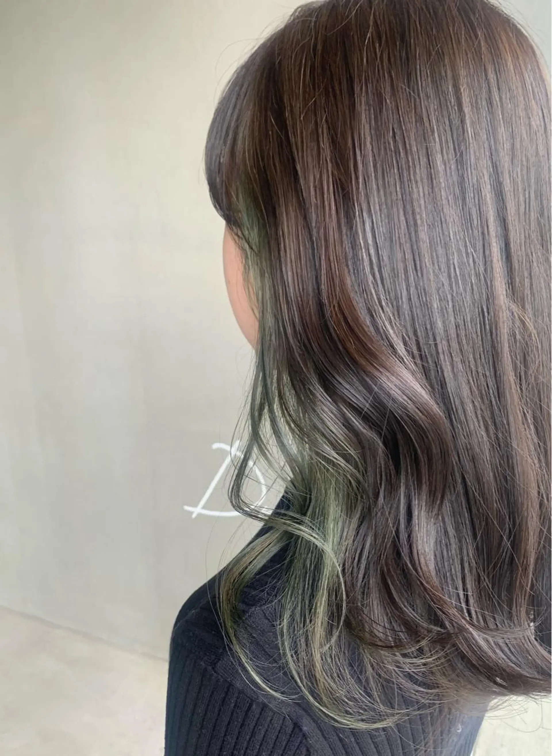 セミロング カラー ヘアカラー ブリーチ/アレンジ 天満/chihiroのヘアスタイル