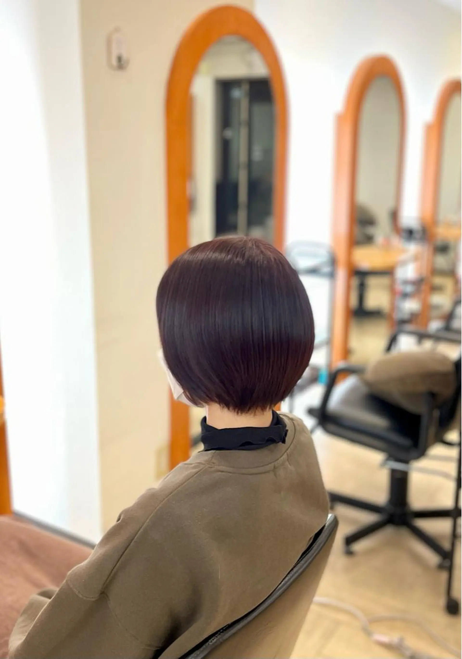 ショート カラー ブラウンカラー ピンクカラー ピンクブラウン 松山弘樹/ 佐倉/髪質改善のヘアスタイル