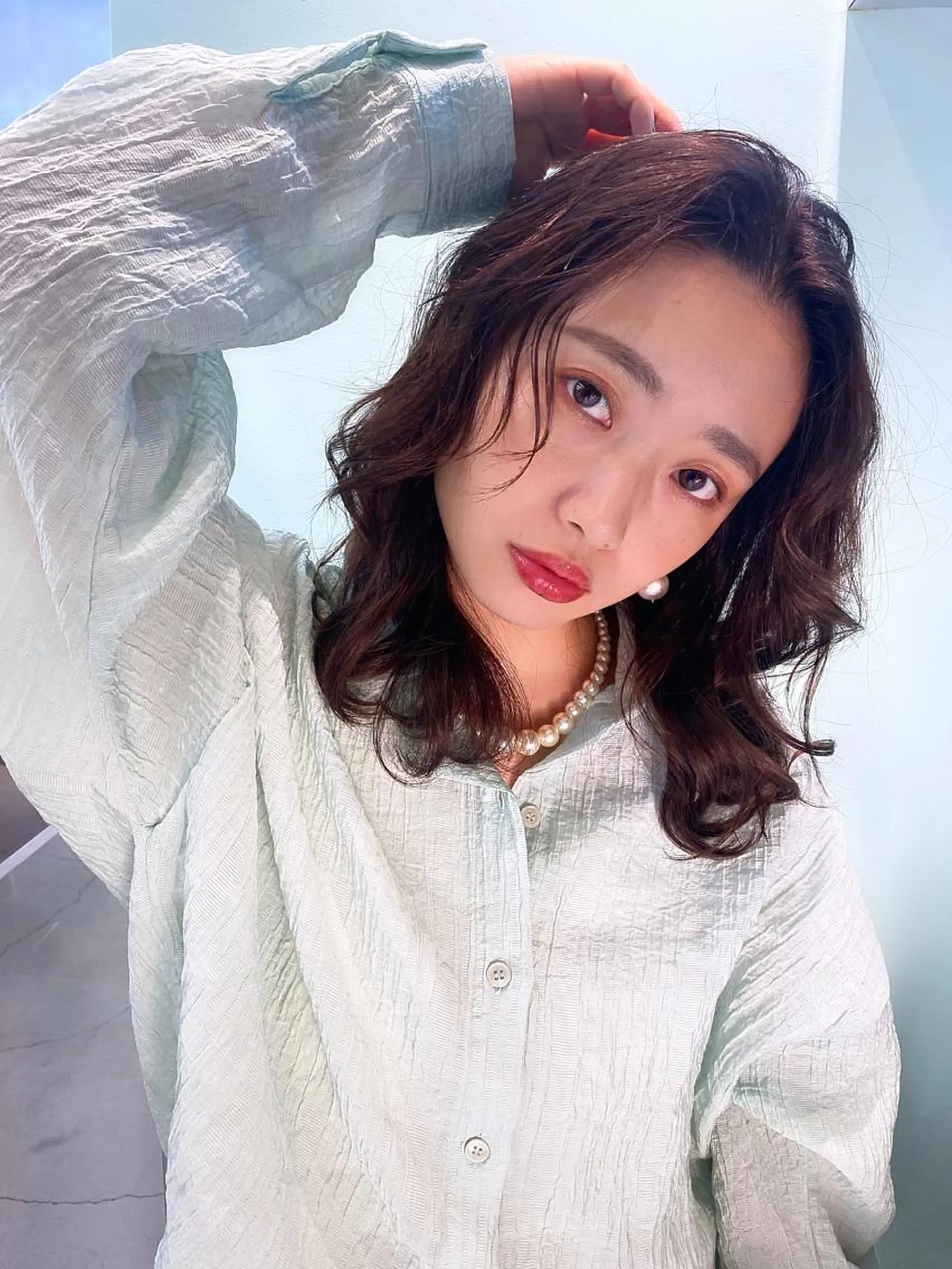 セミロング カット トリートメント 岡野 静華のヘアスタイル