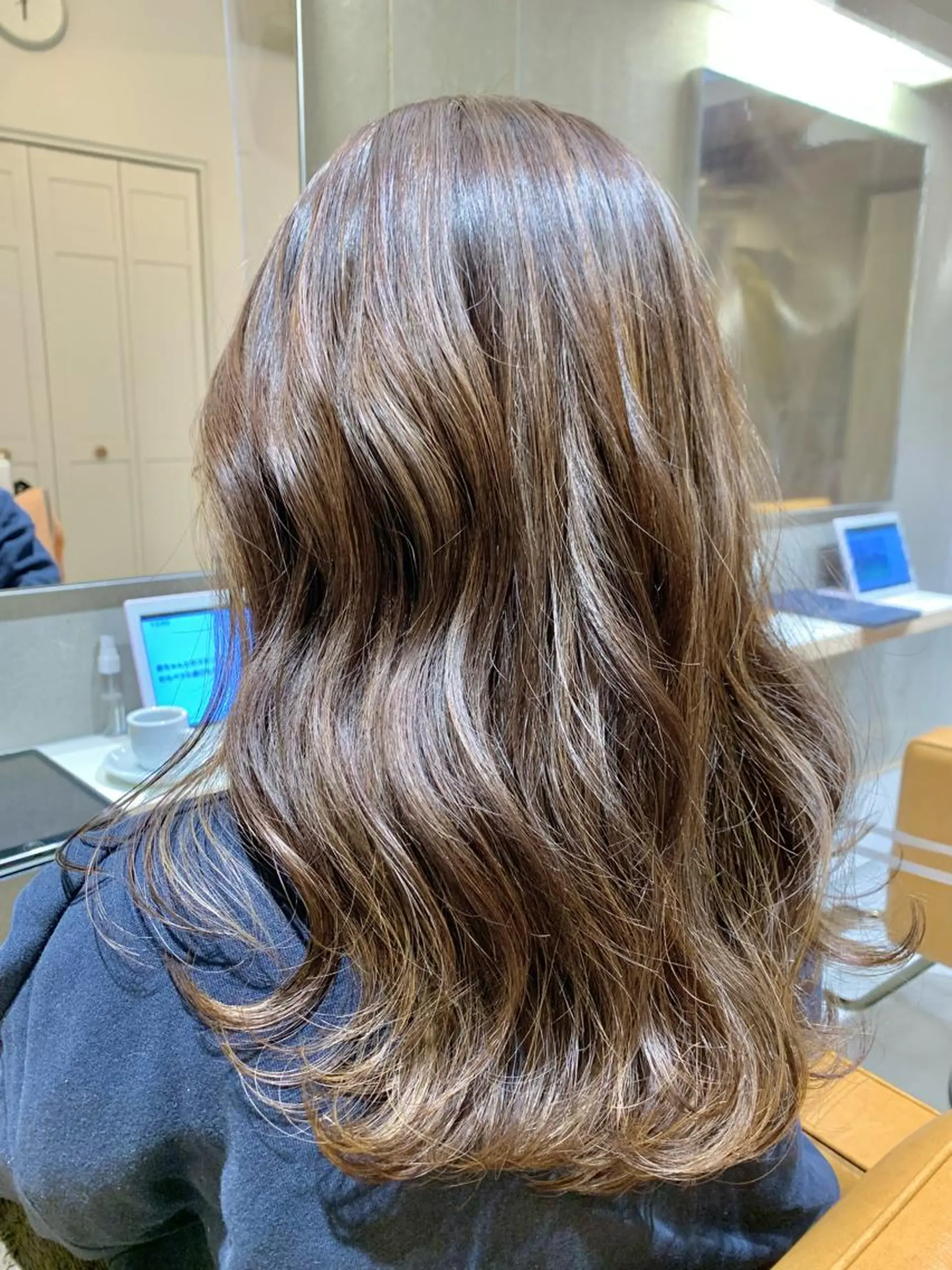 セミロング カラー 縮毛矯正×艶カラー /中村勇太のヘアスタイル