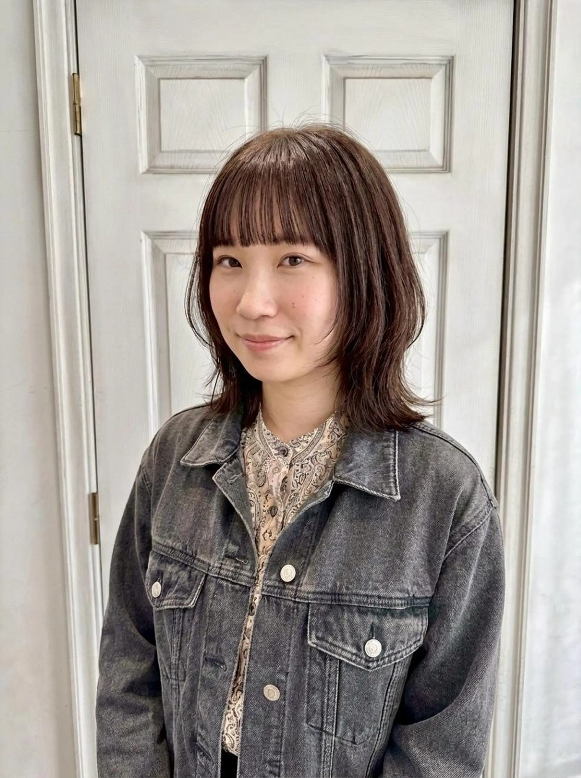 セミロング ボブ くびれヘア 顔周りカット 髪質改善 韓国風ヘア Aroma hair 🌙tanakaのヘアスタイル