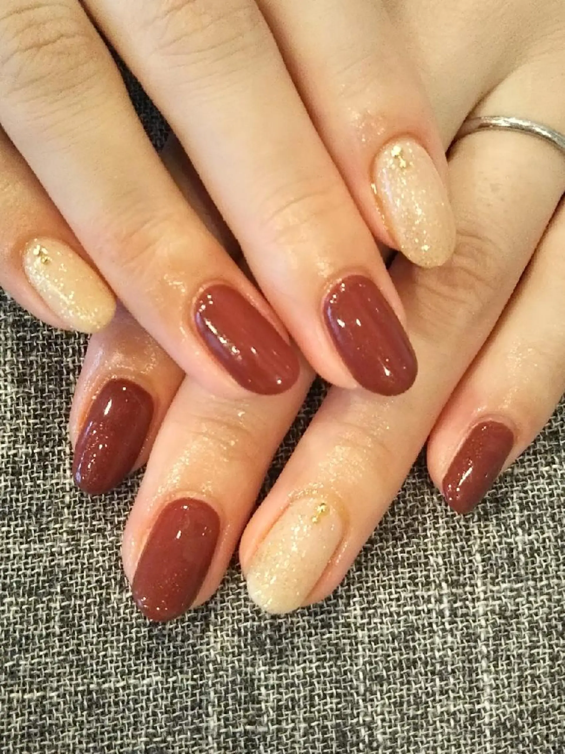 ネイル ボルドー シンプルネイル ハンドネイル private salon mieのネイルデザイン