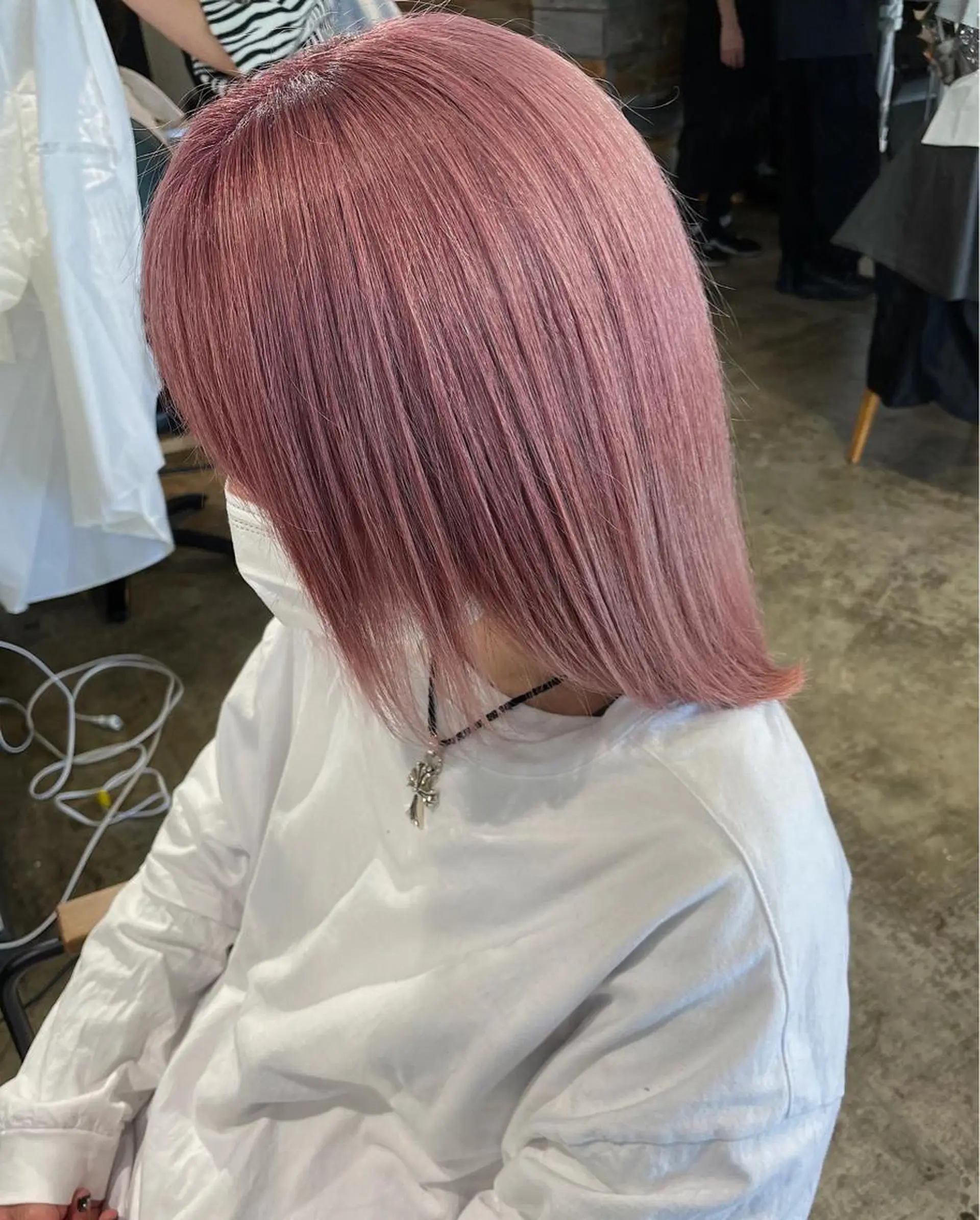 カラー ピンクカラー ホワイトピンク ヘアカラー トリートメント ヘアセット ✨艶ブリーチカラー ✨四ノ宮裕己のヘアスタイル