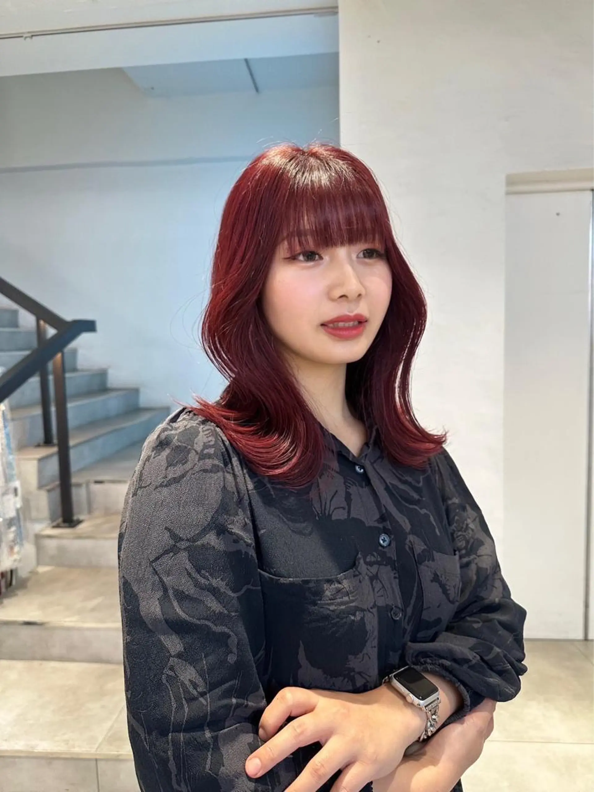 セミロング 韓国ヘアメンズ・レデ ィース特化ミクのヘアスタイル