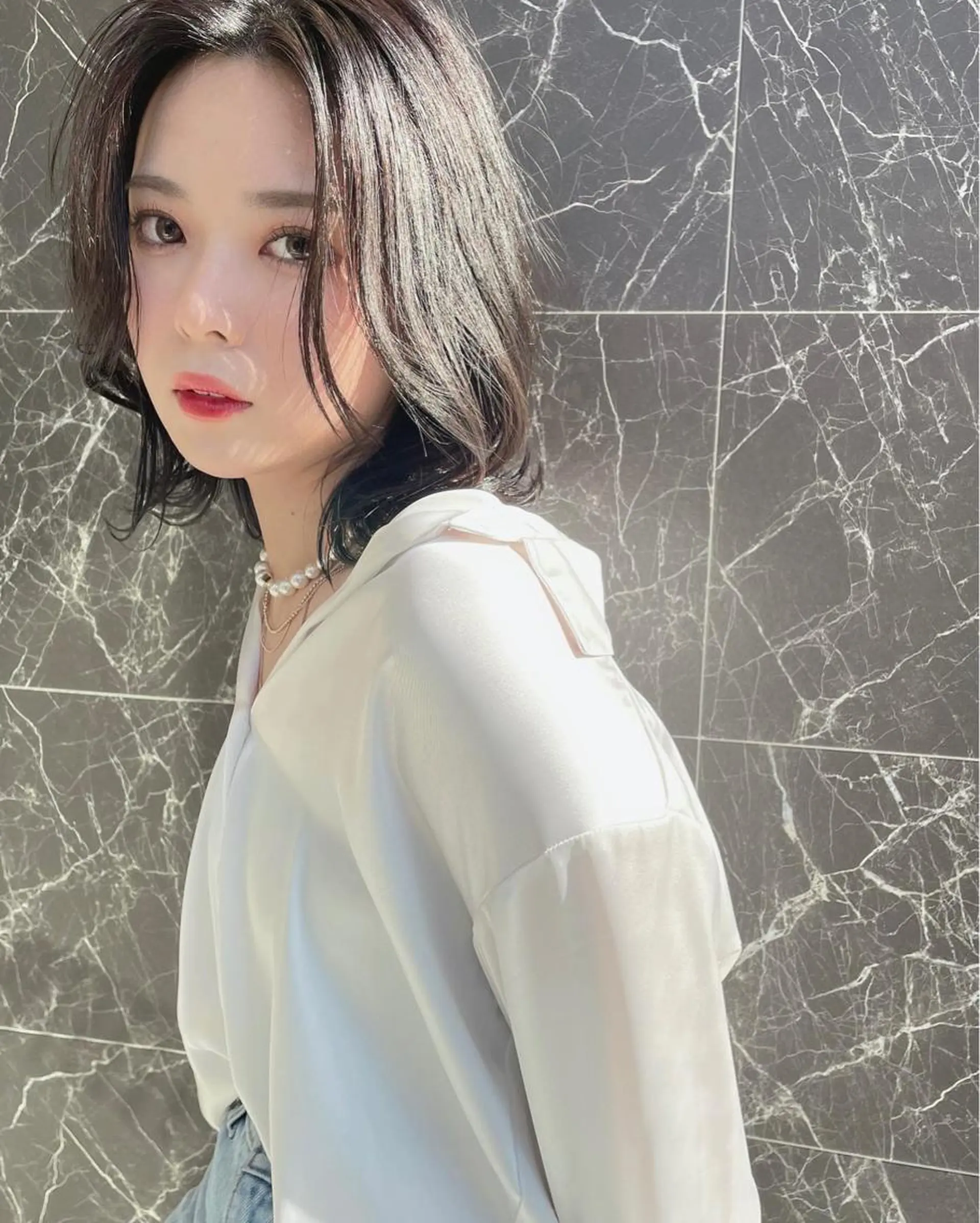 ミディアム チダアキフミ Ash大森のヘアスタイル