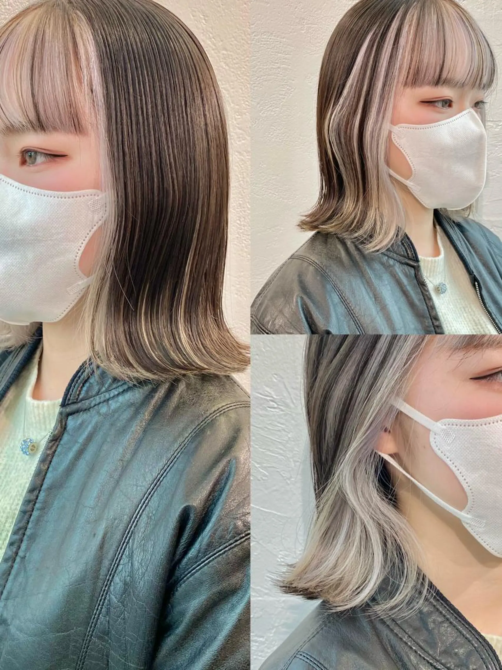 ミディアム カラー ミストバング イヤリングカラー  フェイスフレーミング カット ヘアカラー トリートメント インナーカラー/レイ ヤーカット♡/マキシのヘアスタイル