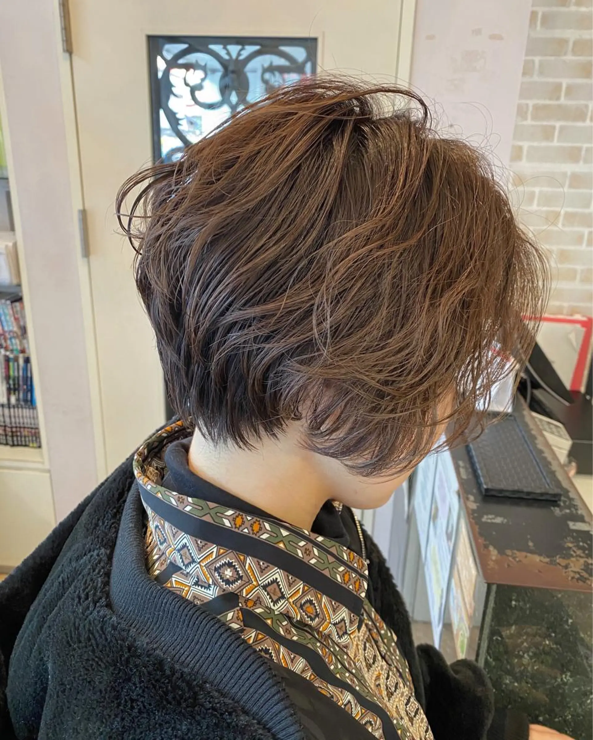 ショート カラー パーマ ショートヘア 五十嵐ゆり 美髪カラー　武蔵小杉のヘアスタイル