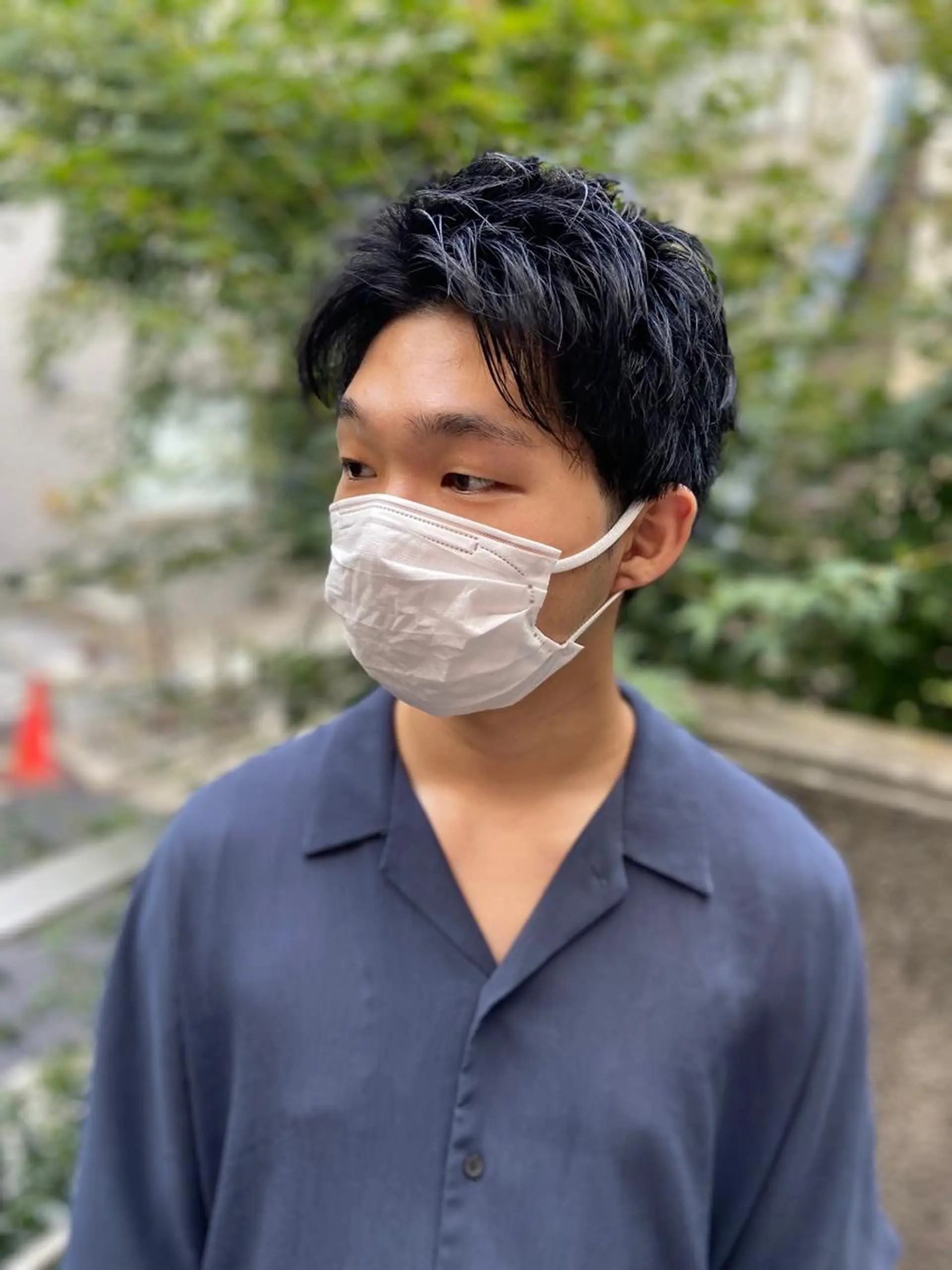 ショート カラー パーマ ヘアアレンジ メンズ 黒髪 ショートヘア カット ちこ .のヘアスタイル