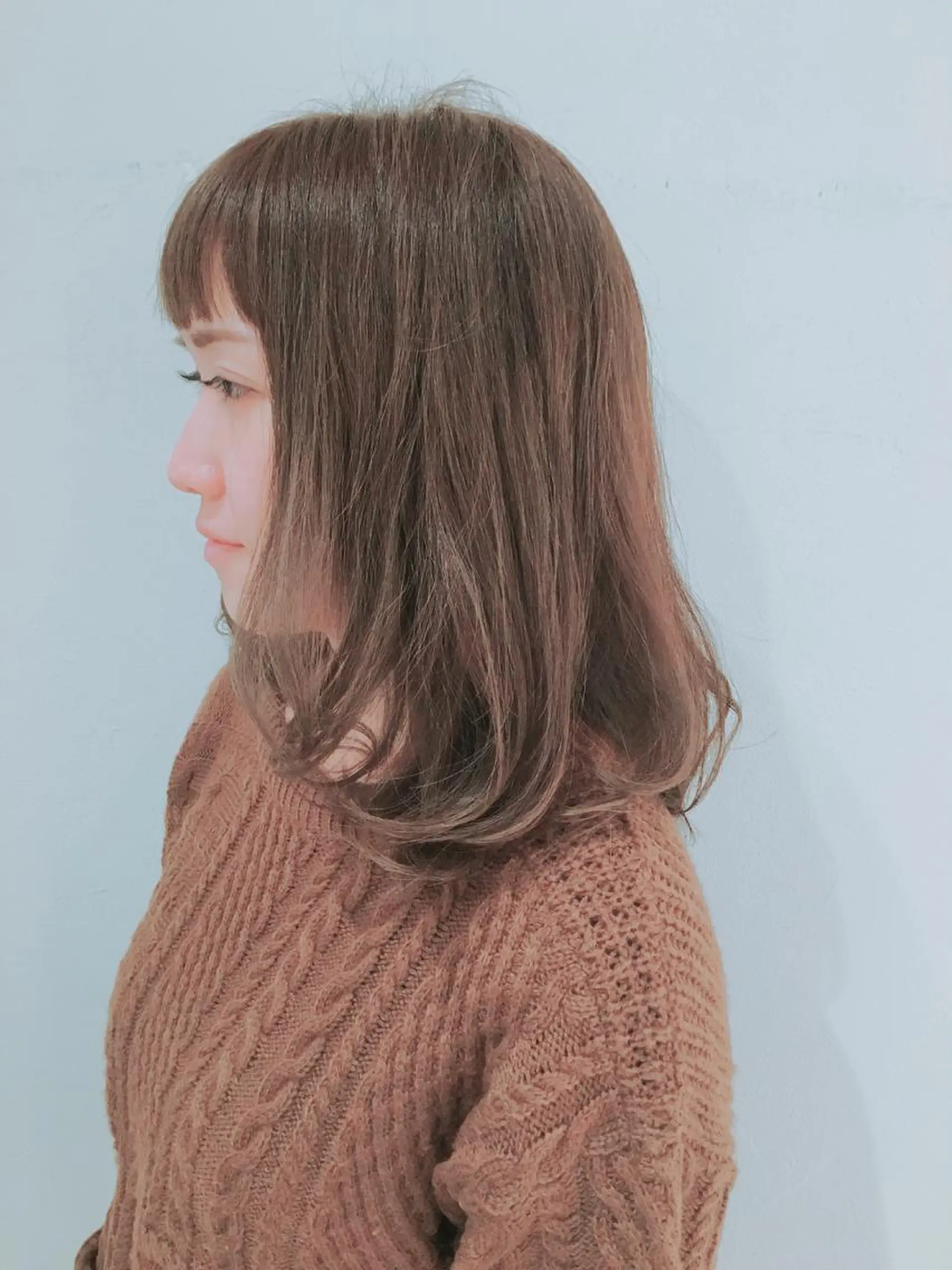 ミディアム カラー 菅沼 まみのヘアスタイル