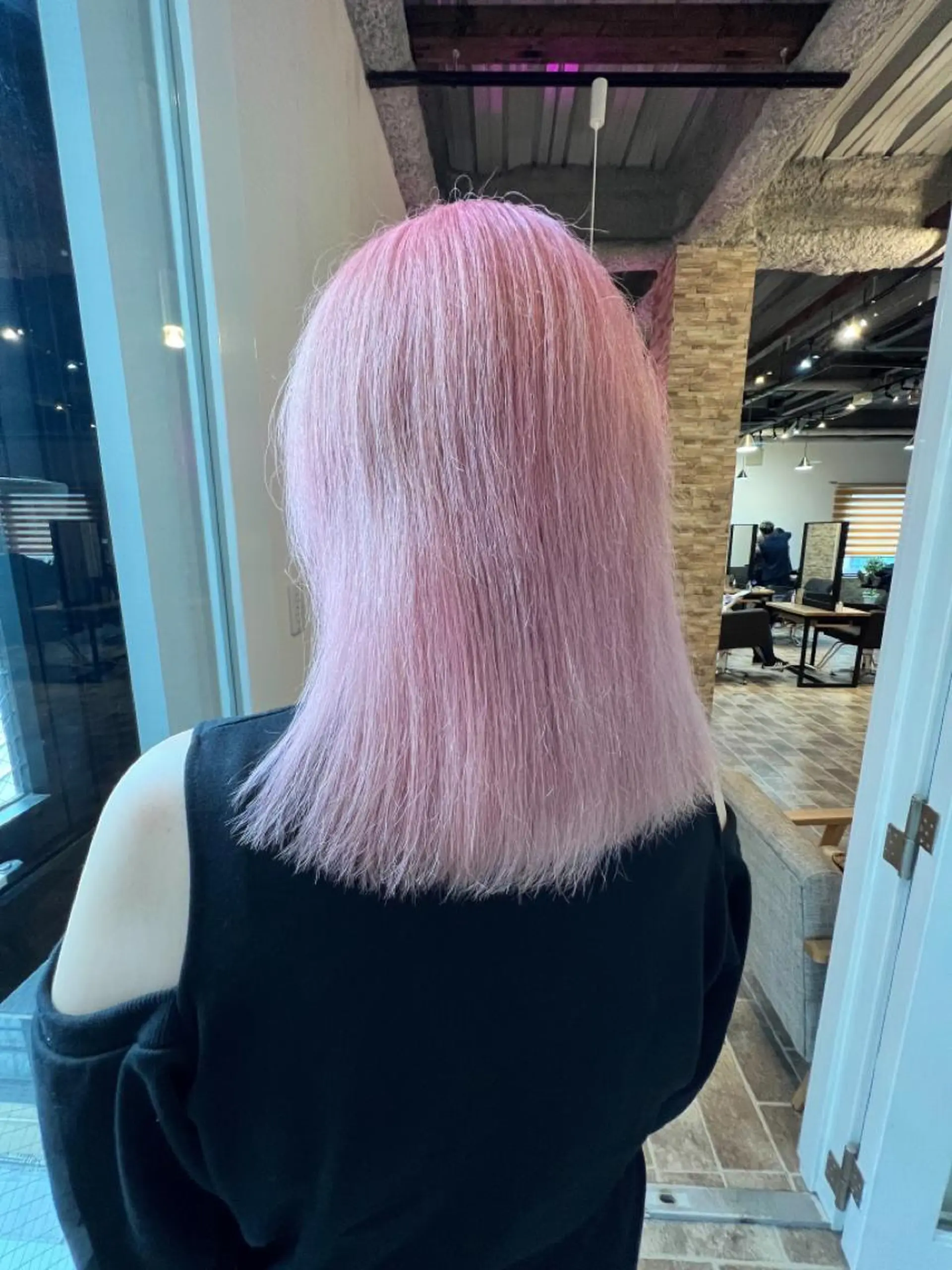 ミディアム カラー ヘアカラー&縮毛矯正 STAR☆RIVERのヘアスタイル