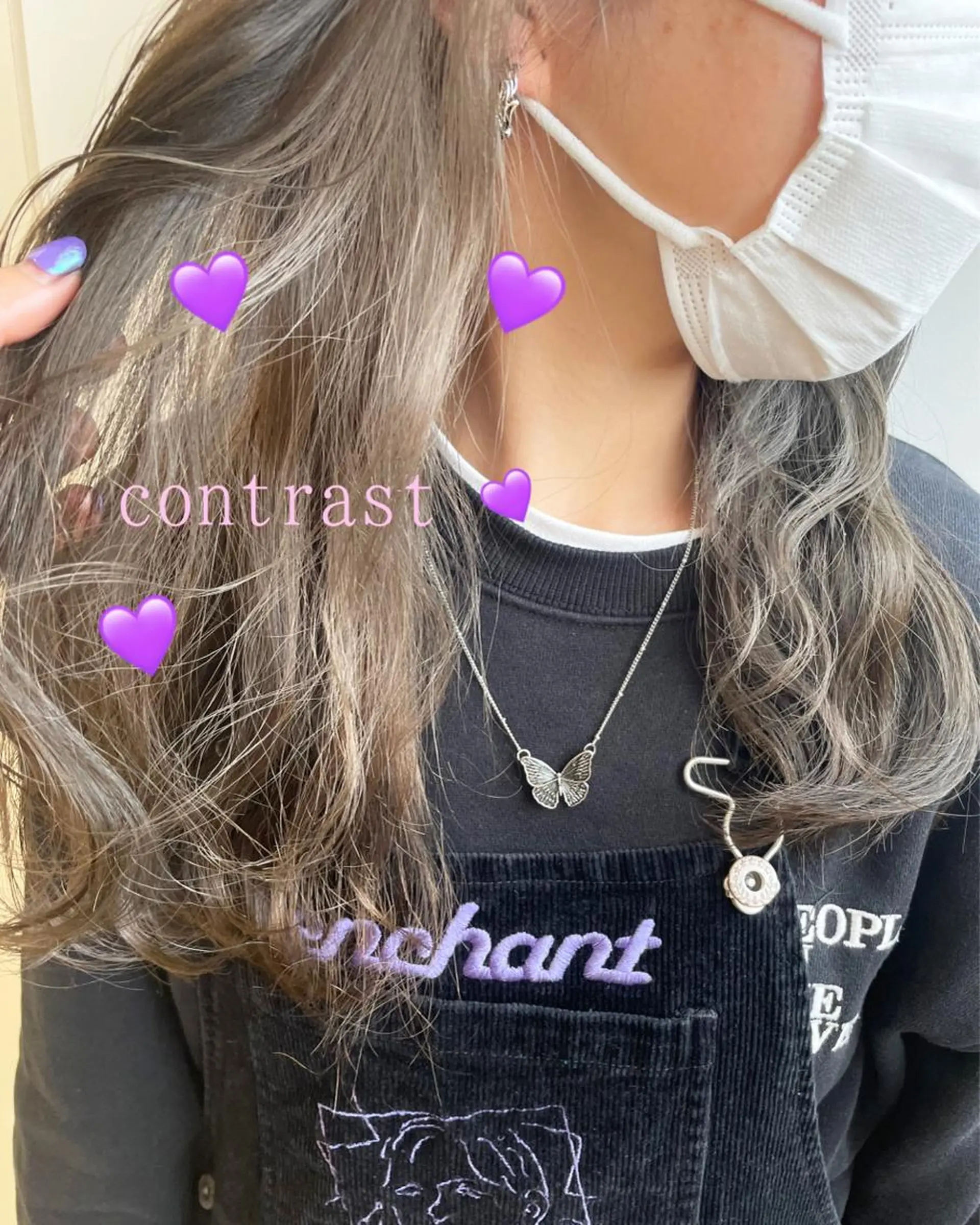 セミロング カラー インナーカラー 新宿駅近♡個室 ♡関口三都季🌜のヘアスタイル