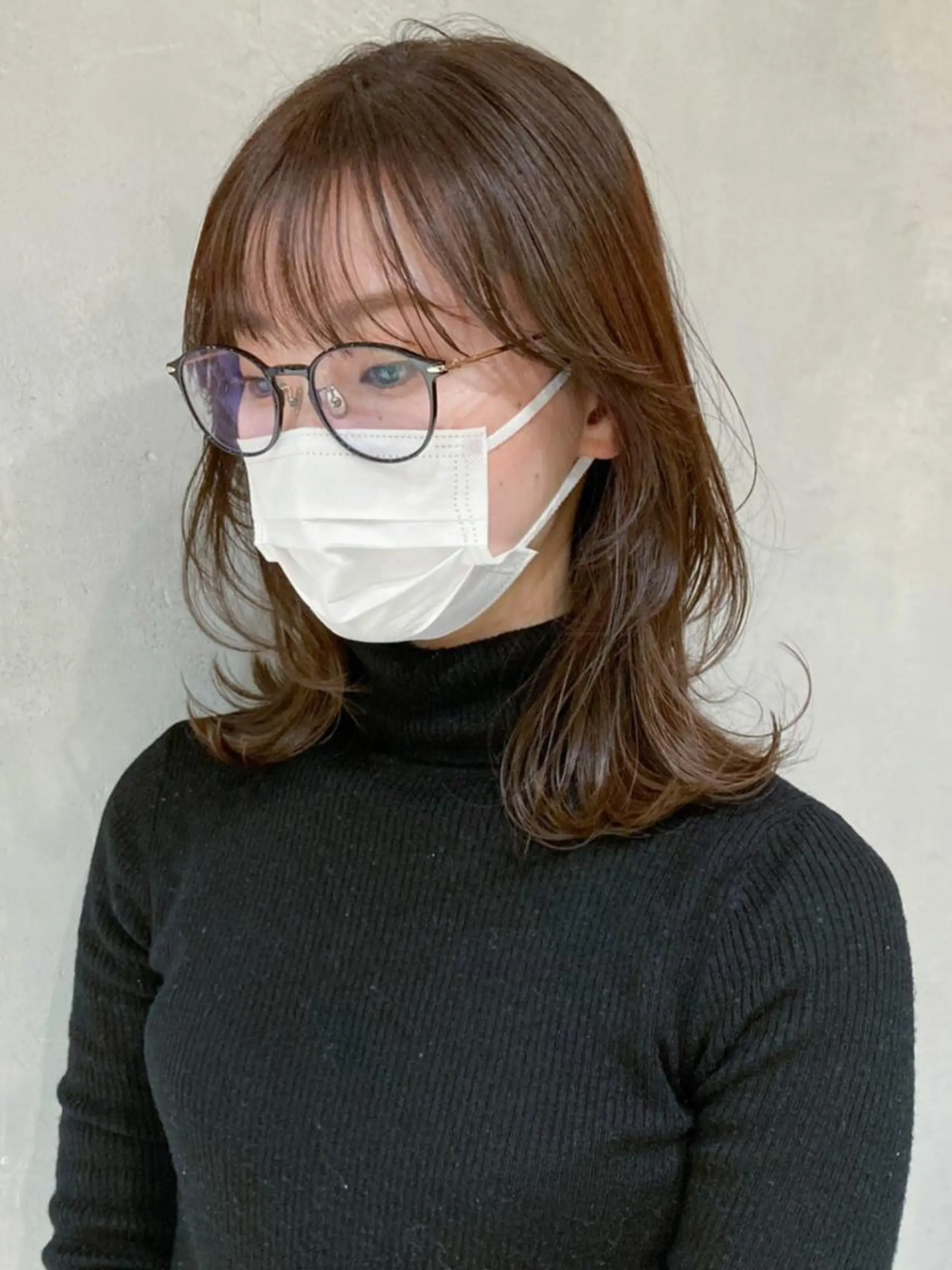 ミディアム カラー パーマ ヘアアレンジ ベージュカラー オリーブベージュ カット ITbyALBUM 松戸のヘアスタイル