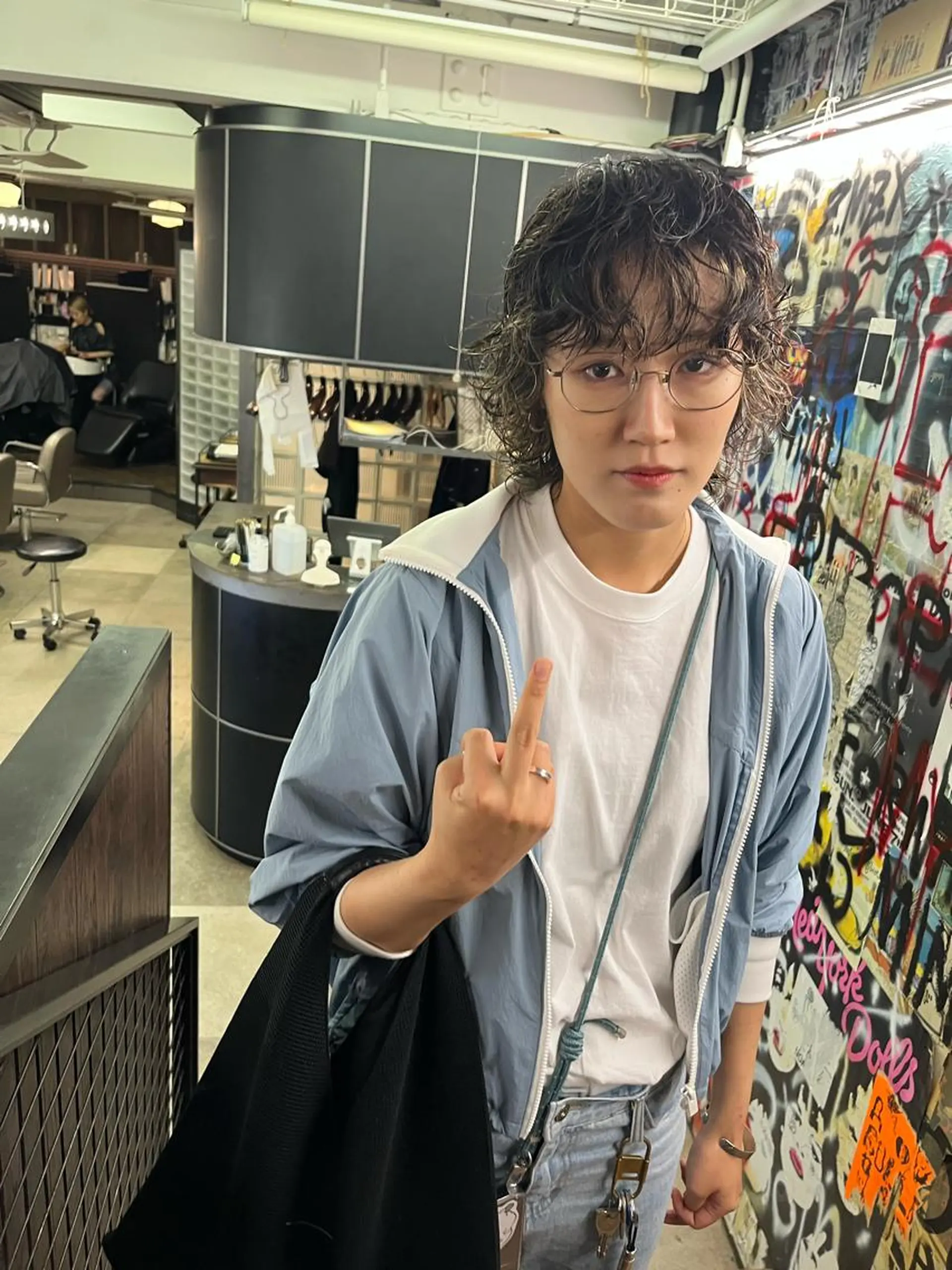 ショート カラー パーマ カット ヘアカラー パーマ eri kinjoのヘアスタイル