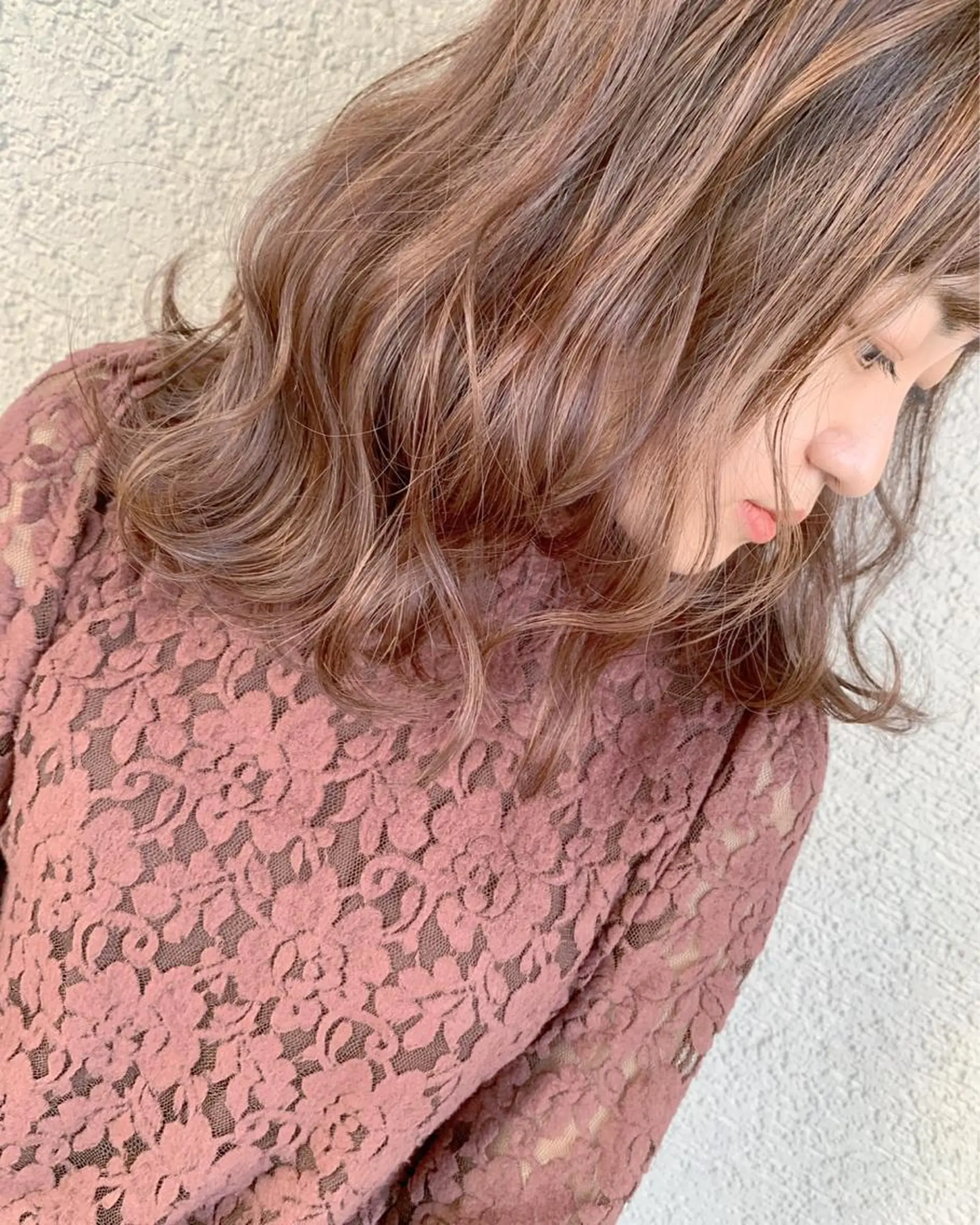 ミディアム カラー パーマ 艶髪・酸性ストレート フリツのヘアスタイル