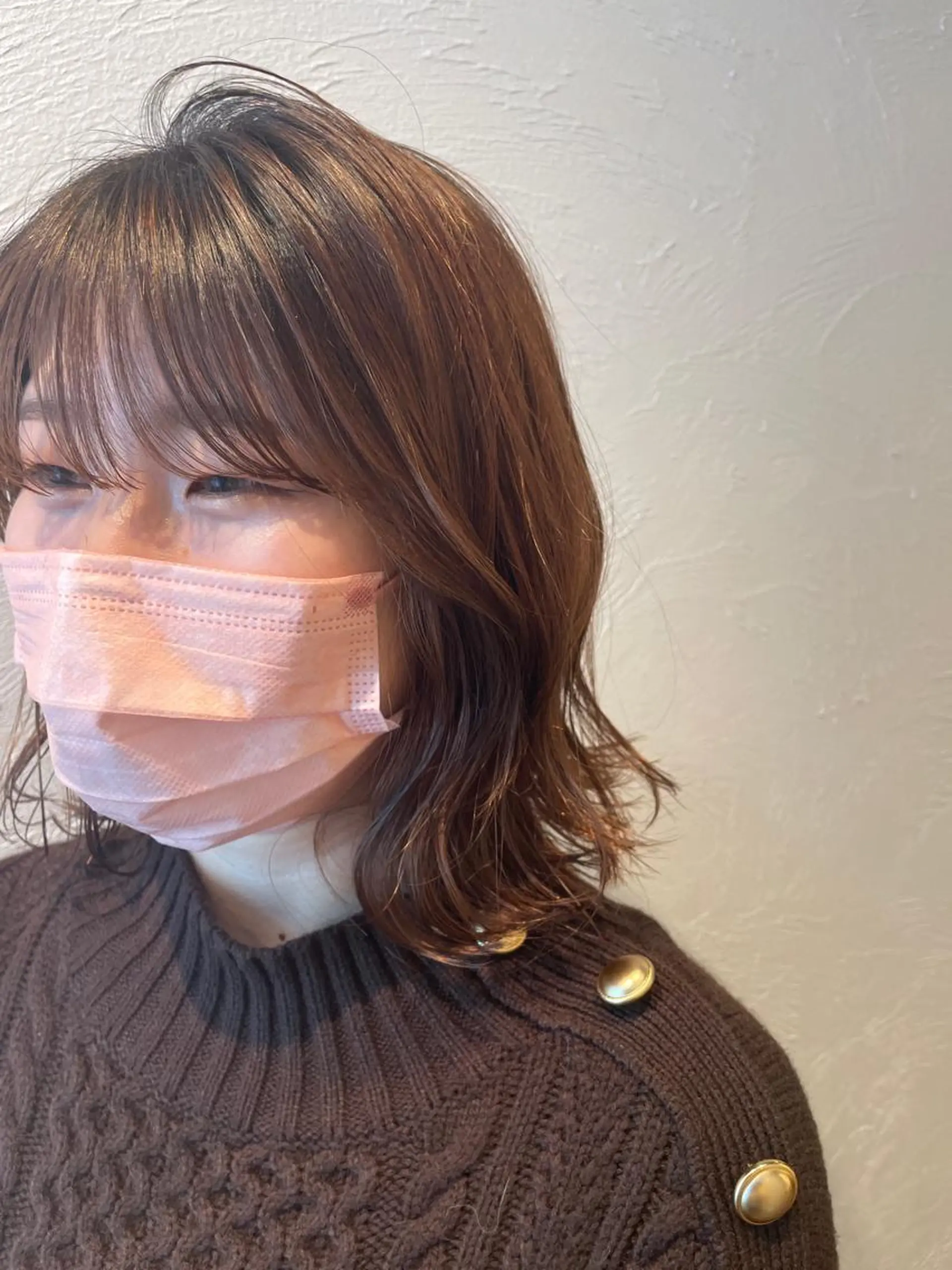 ミディアム La  fith hair lien西宮北口所属・赤み消しカラー/透 明感カラー/有吉優香のヘアスタイル