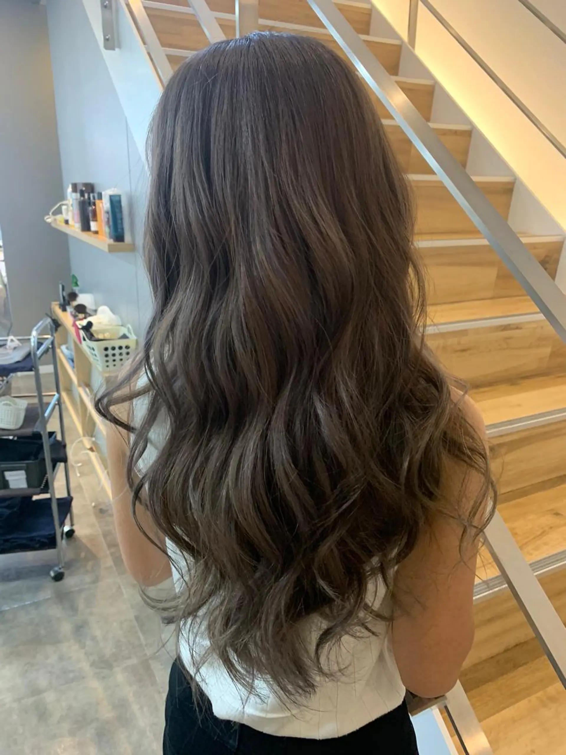 ロング カラー アディクシーカラー ヘアカラー トリートメント 透け感✨ダメージレス カラーHana🤍のヘアスタイル