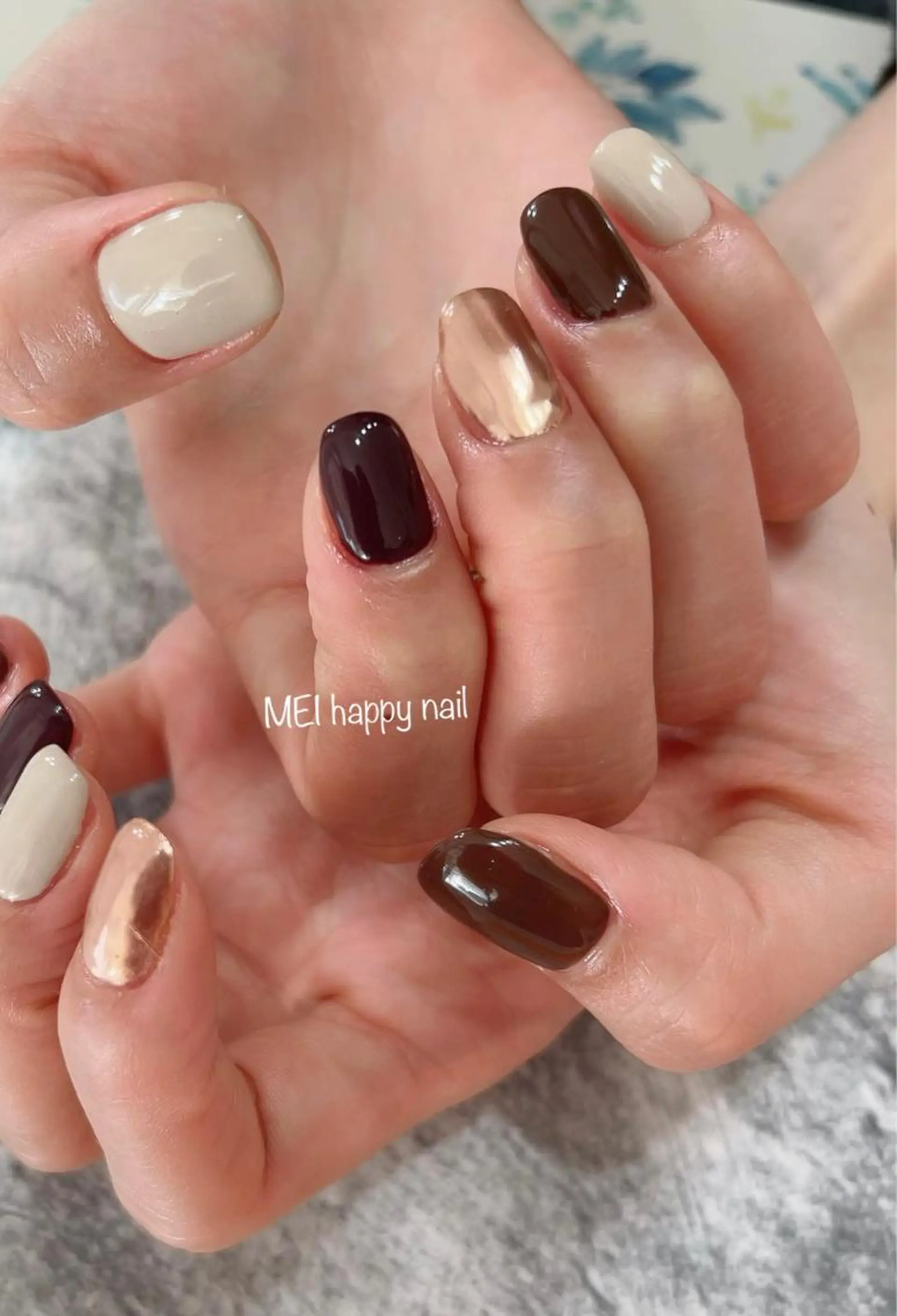 ネイル 北浦和 自爪育成ケアのネイルデザイン