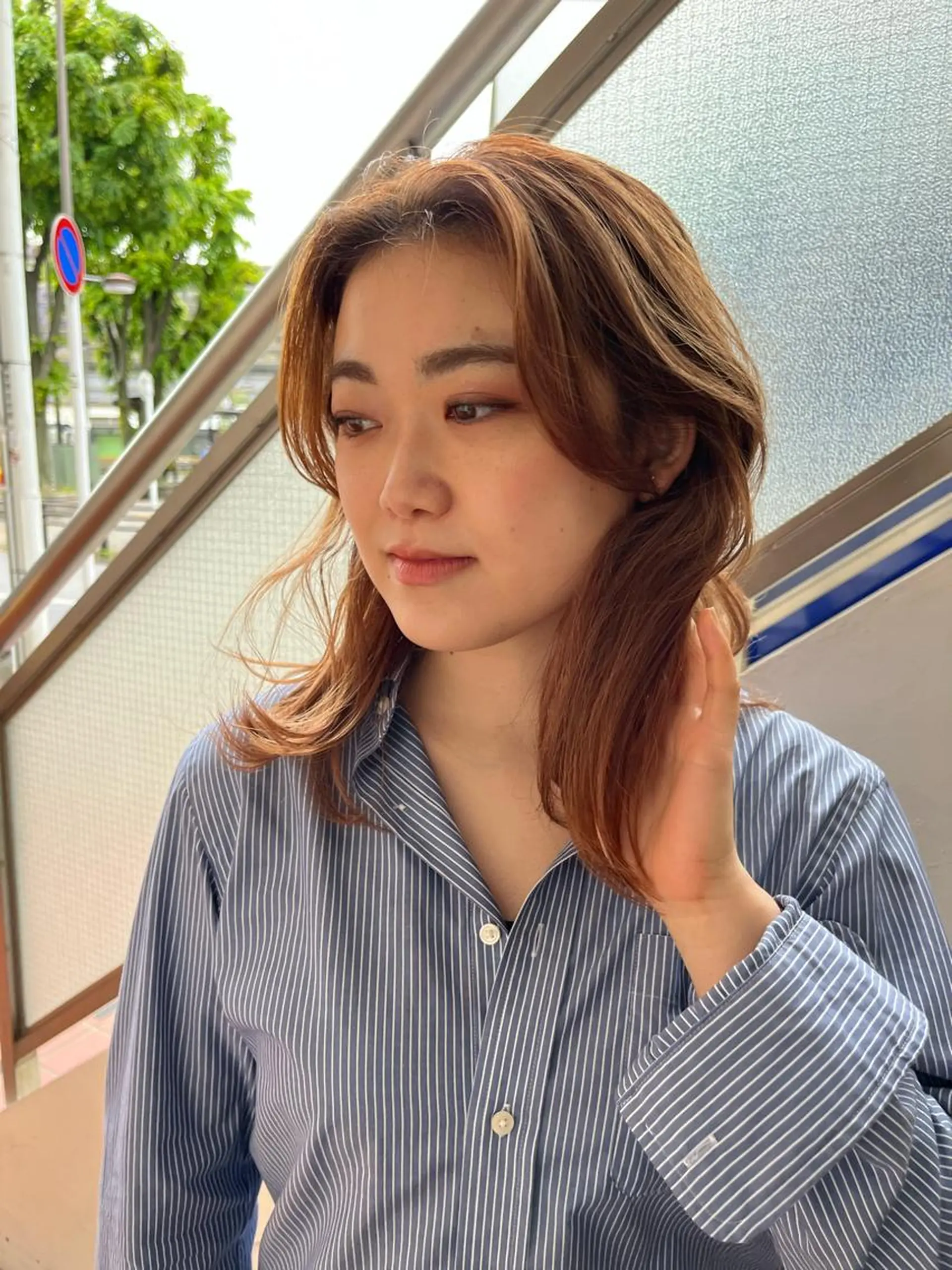 セミロング ヘアアレンジ ウスイマイコ カット/ケアカラーのヘアスタイル