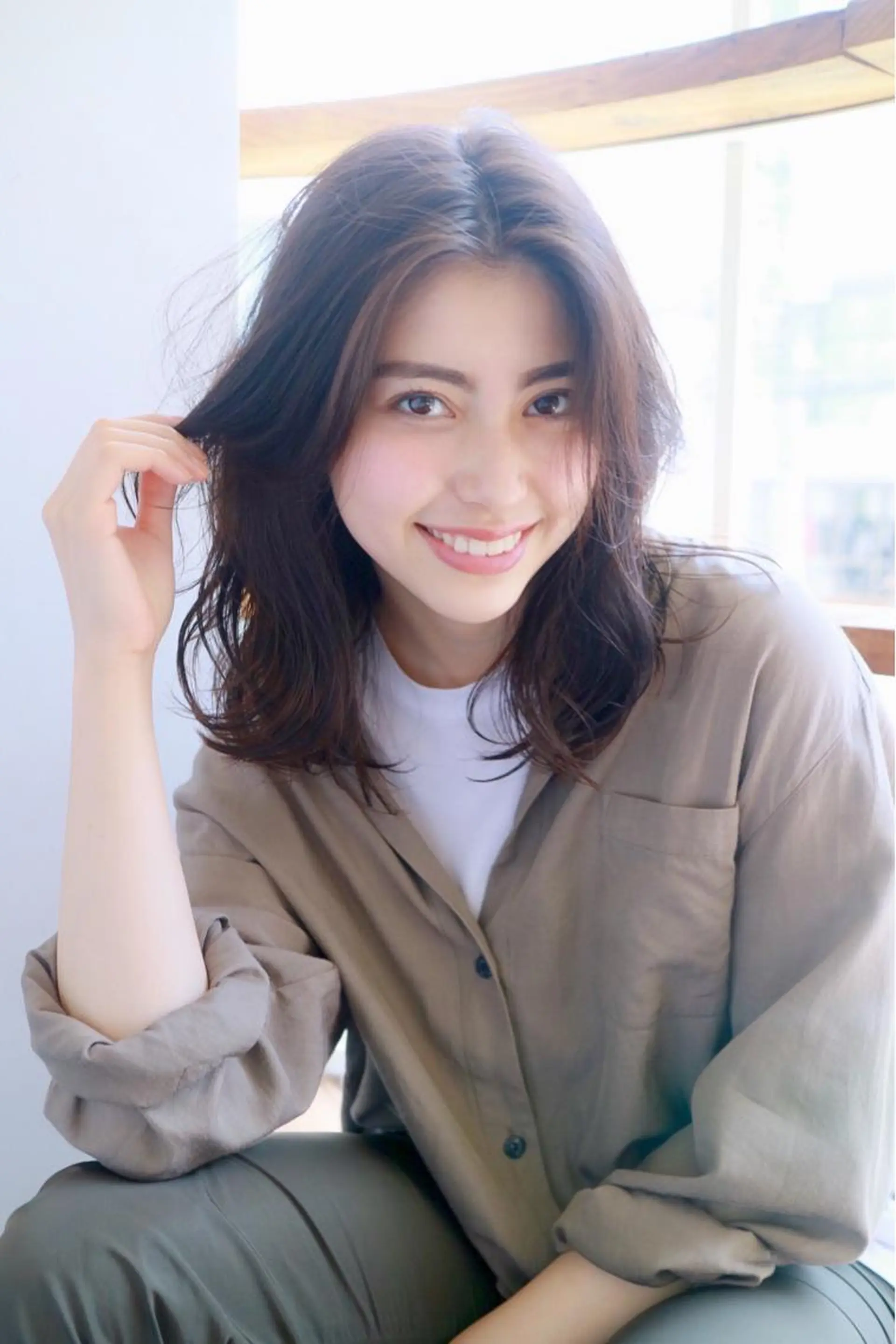 セミロング カラー パーマ ヘアアレンジ 【店長】 マツモトタクヤのヘアスタイル