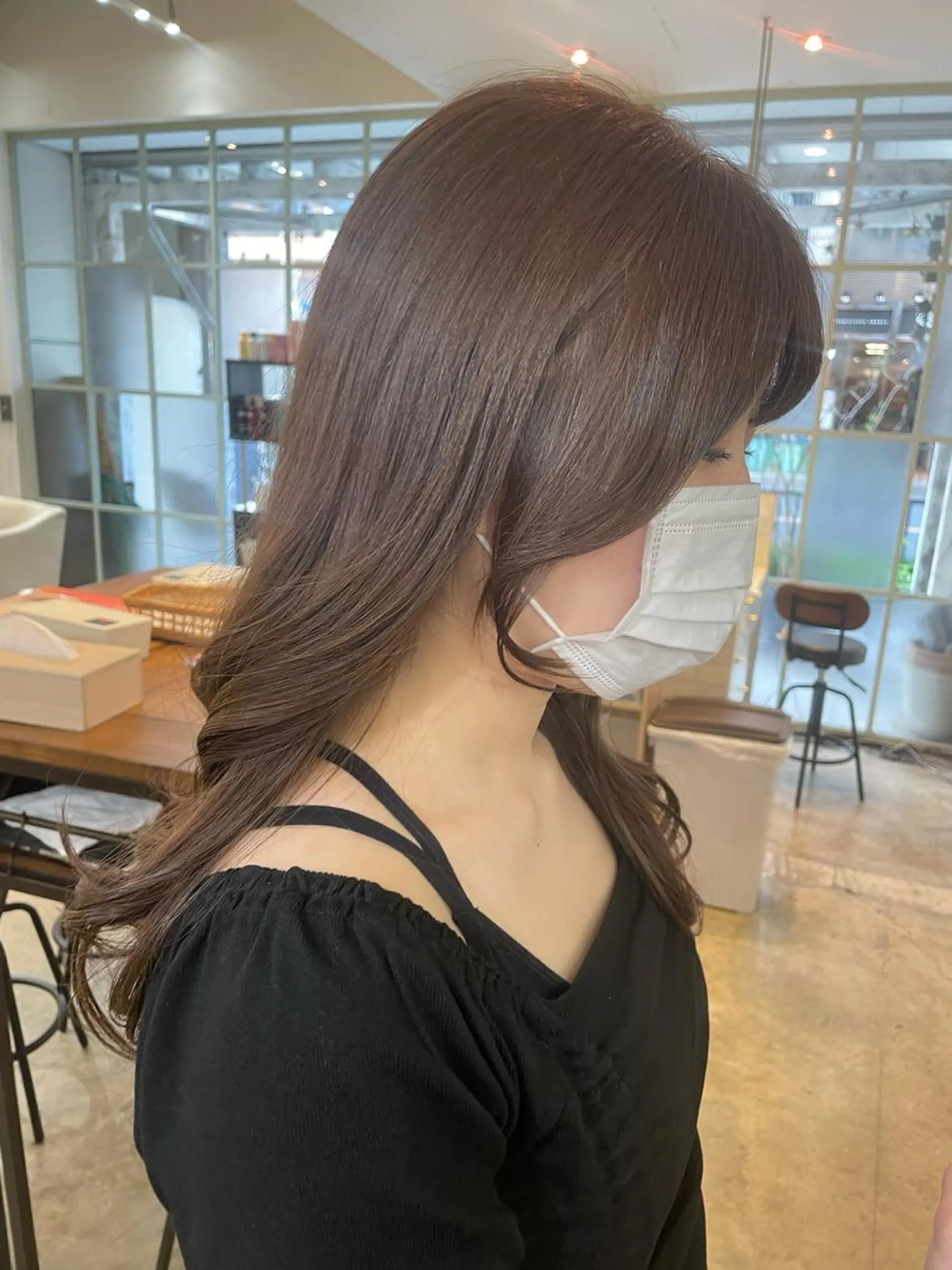 ロング カラー ヘアカラー トリートメント 【完全個室】髪質改善 暖色カラー/山崎唯奈のヘアスタイル