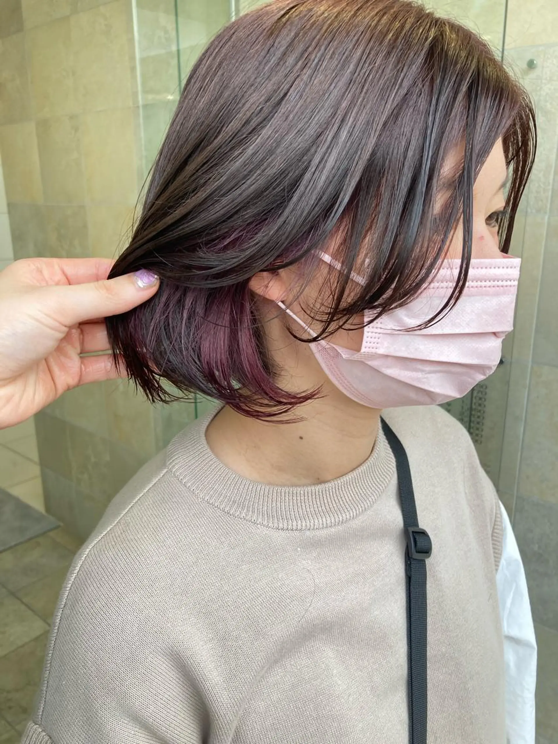 ミディアム カラー 田中 あかねのヘアスタイル