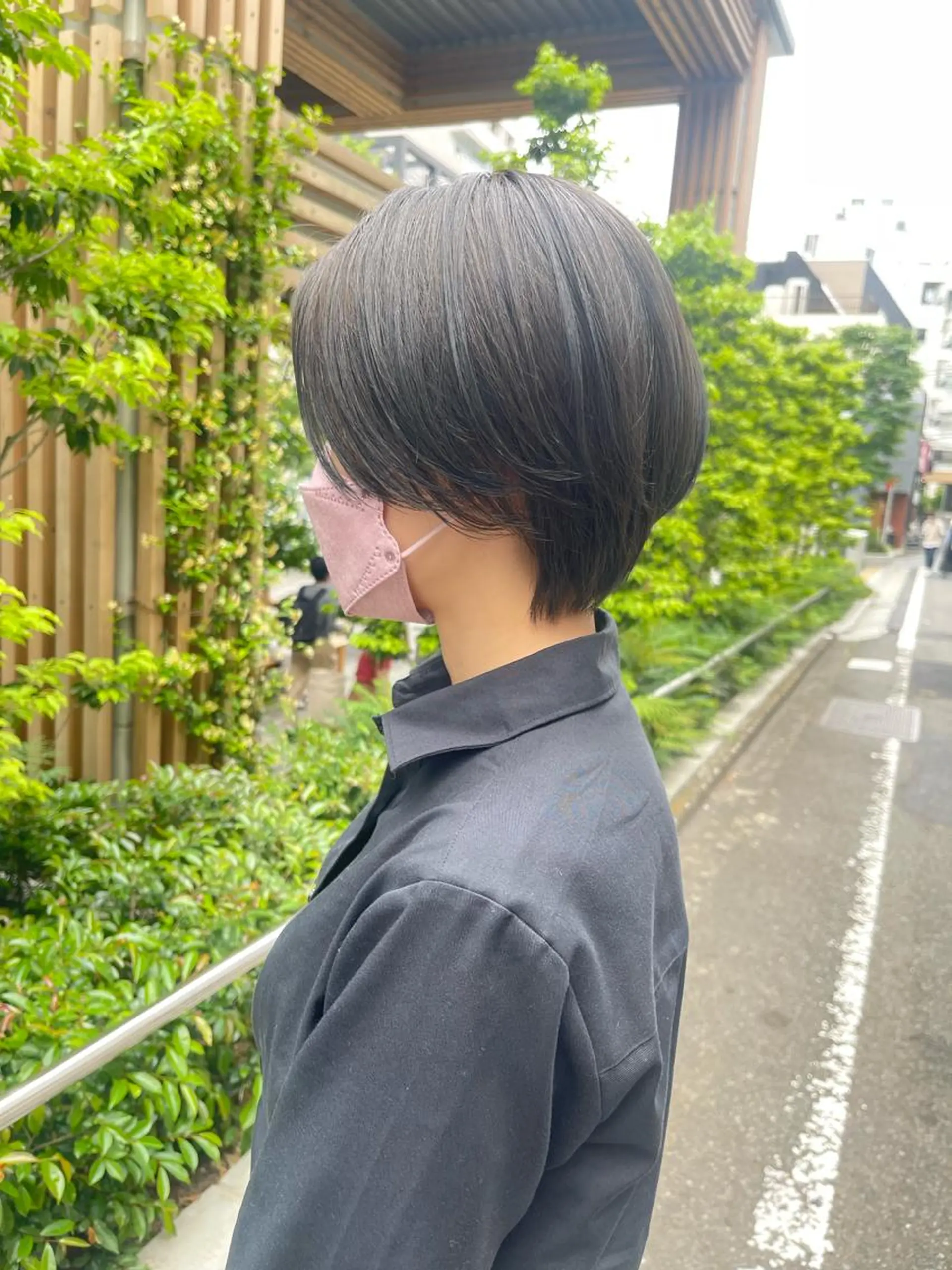 ショート アッシュ アッシュグレー 渋谷ケアブリーチ Suuのヘアスタイル