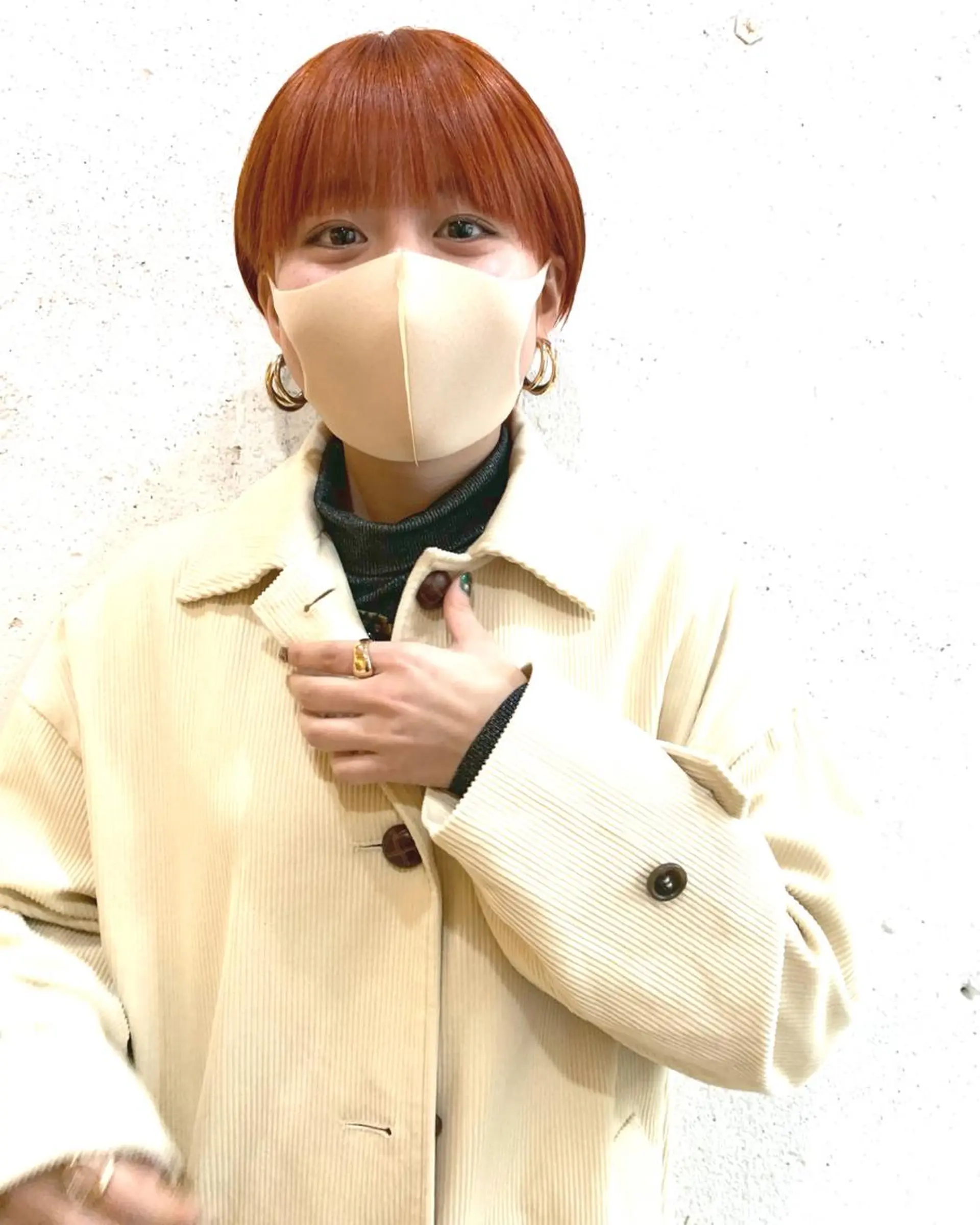 ショート カラー 透明感カラー オレンジ ショートヘア シノザキ/薬院/ボブ /ショート/髪質改善のヘアスタイル