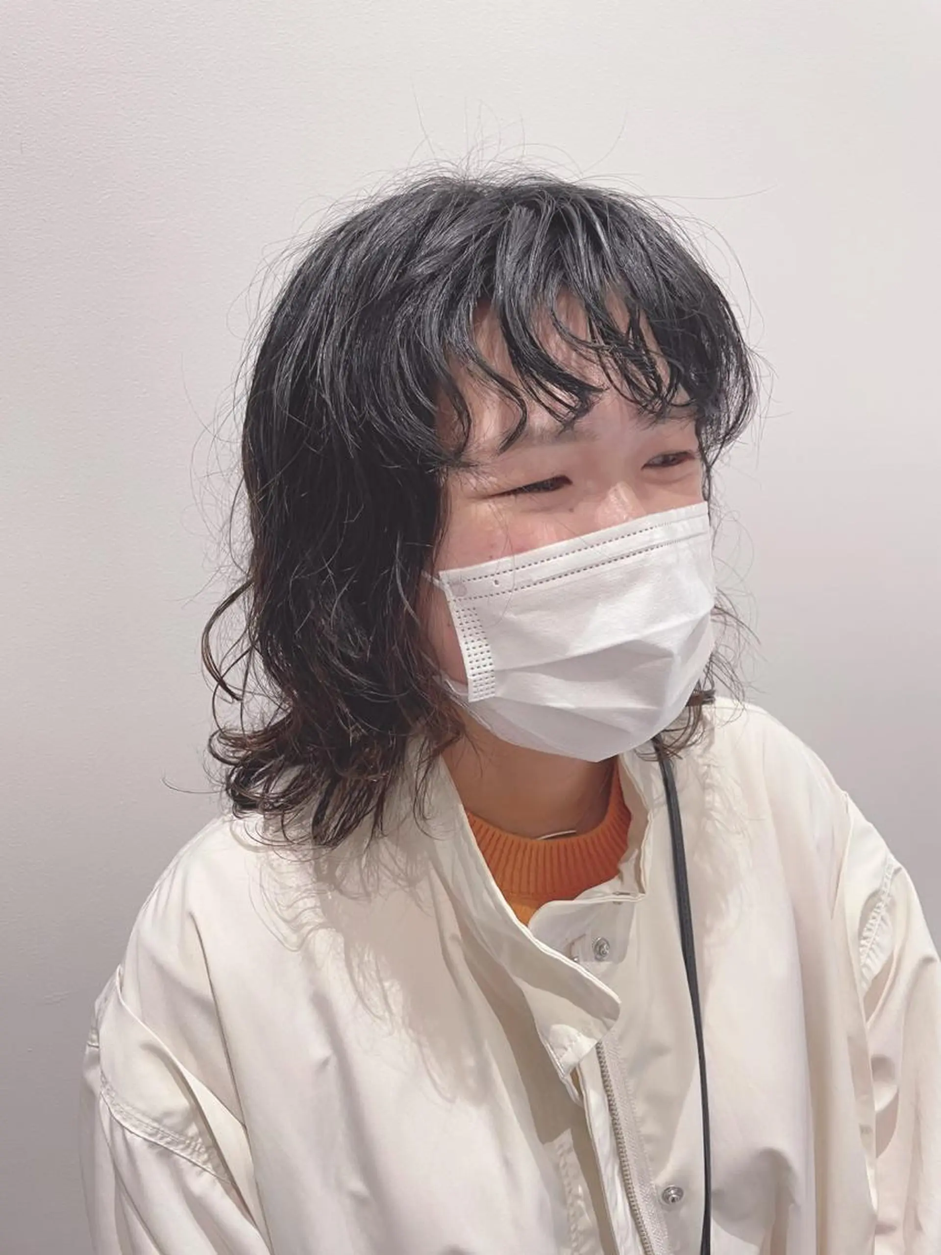 ミディアム ミディアムパーマ カット パーマ 佐々木 芽衣のヘアスタイル